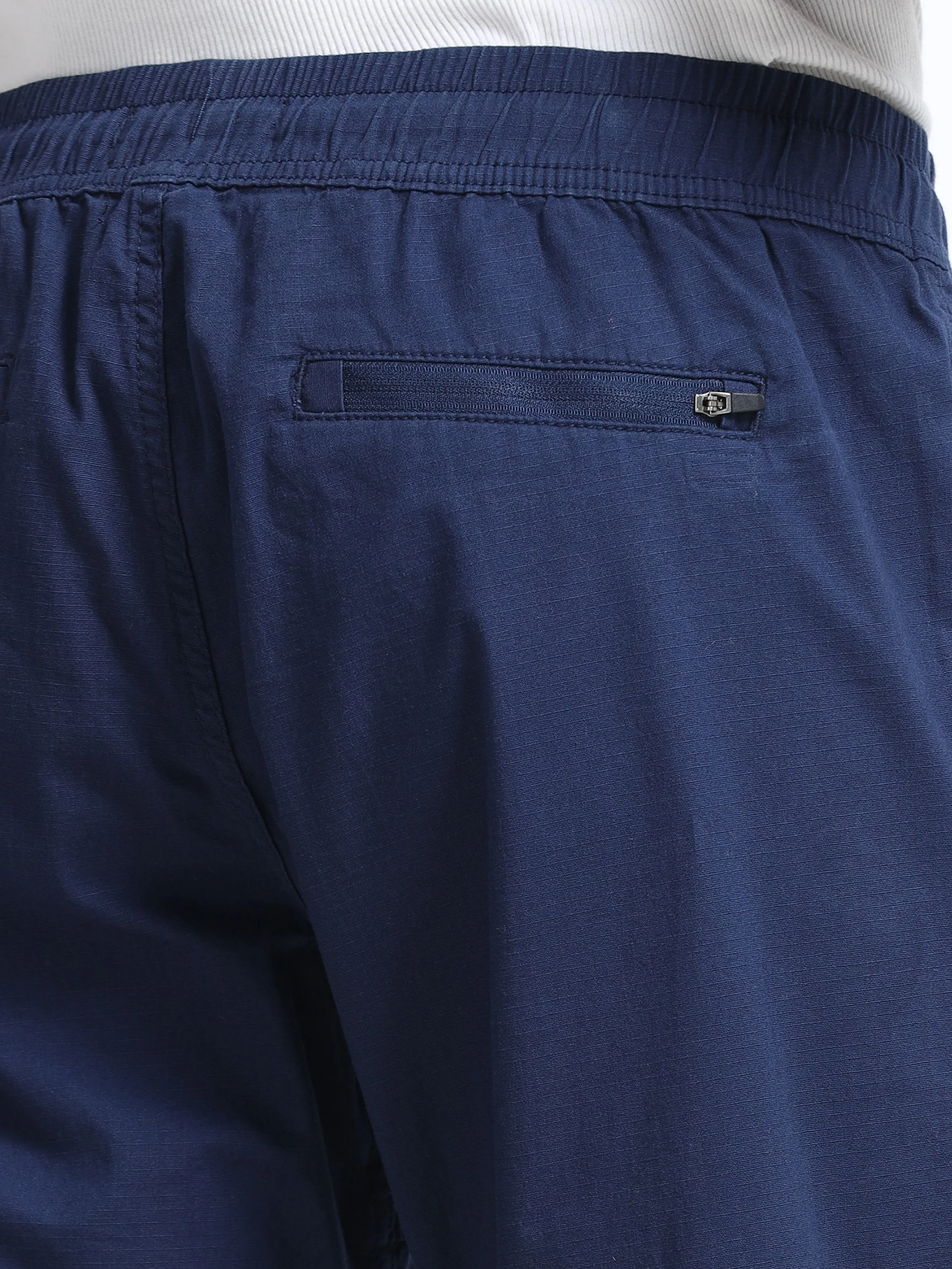 Men Blue Jogger with 5 Pockets Elasticated Waist - Image 5