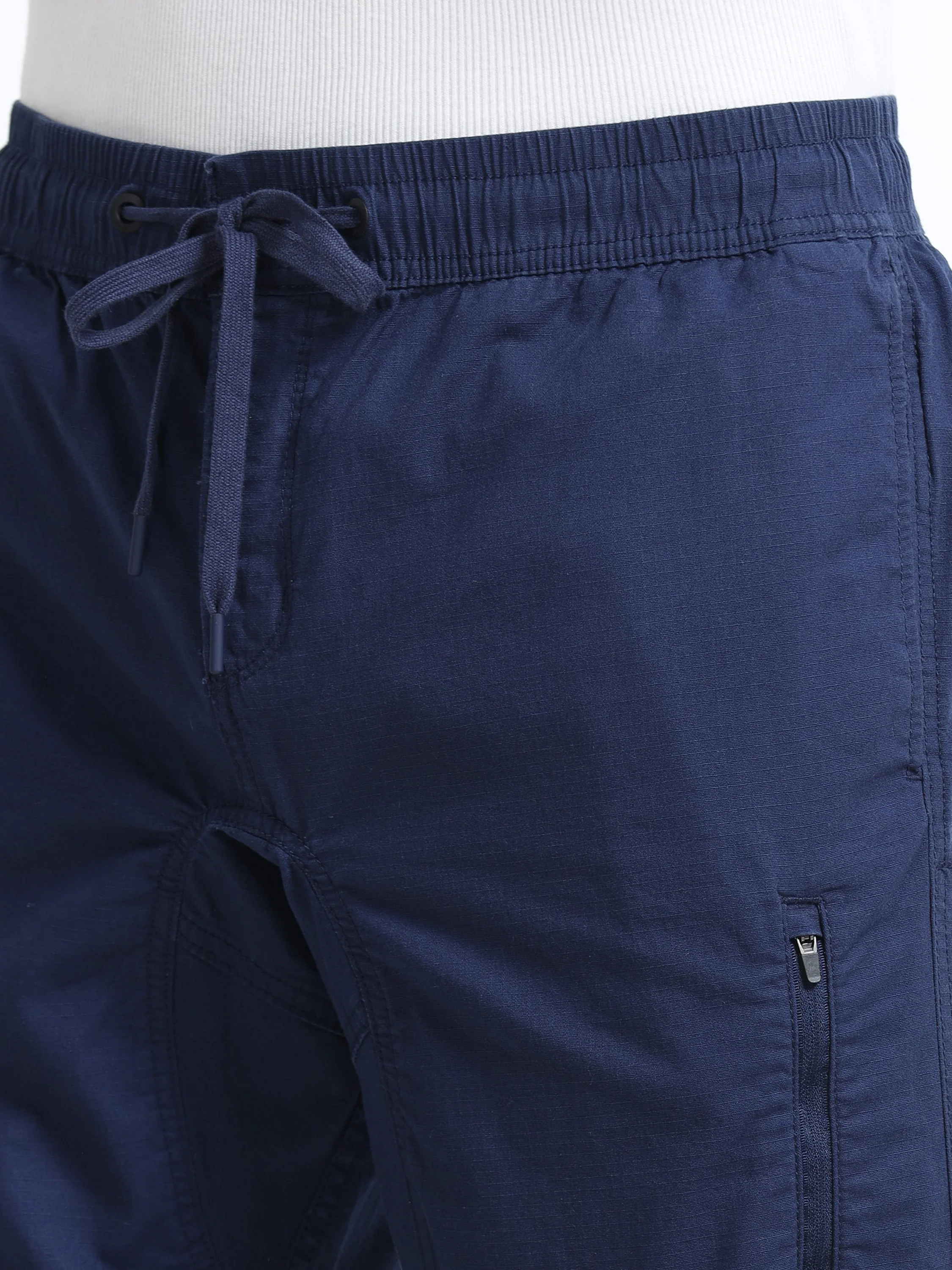 Men Blue Jogger with 5 Pockets Elasticated Waist - Image 6