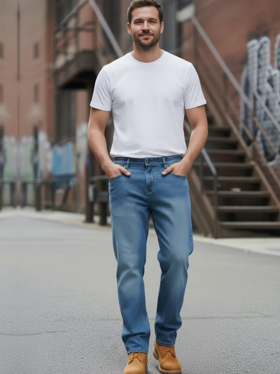 Men Blue Mid-Rise Jeans - Image 3