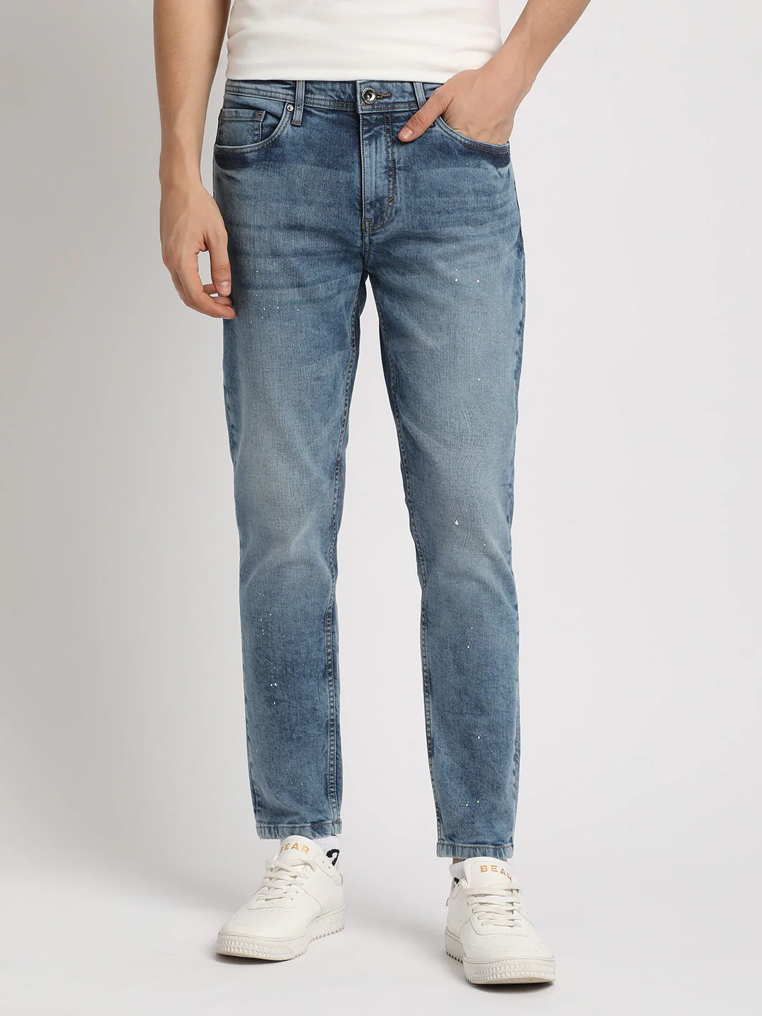 Men Blue Mid Rise Slim Fit Jean - Image 2