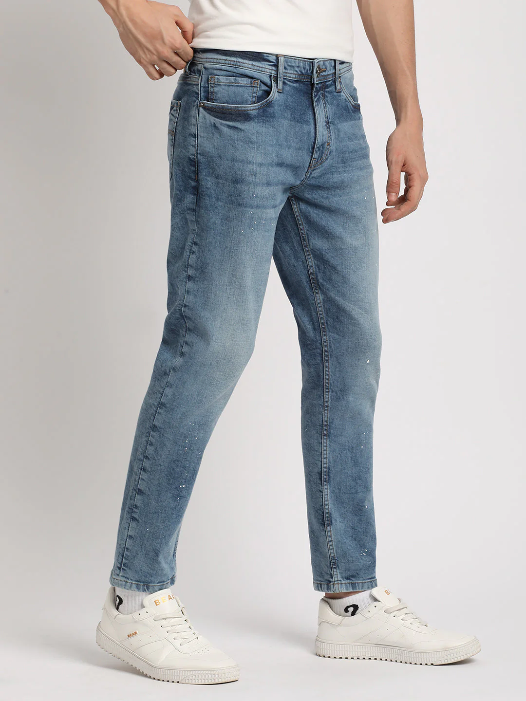 Men Blue Mid Rise Slim Fit Jean - Image 3