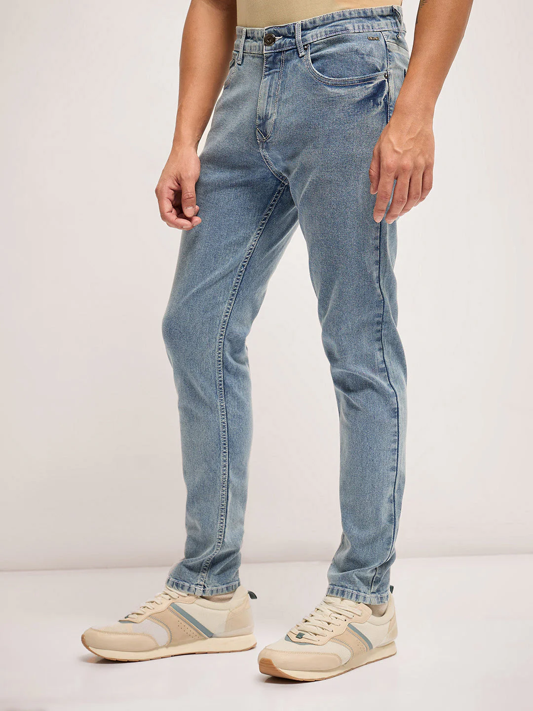Men Blue Mid Rise Slim Fit Jean - Image 3