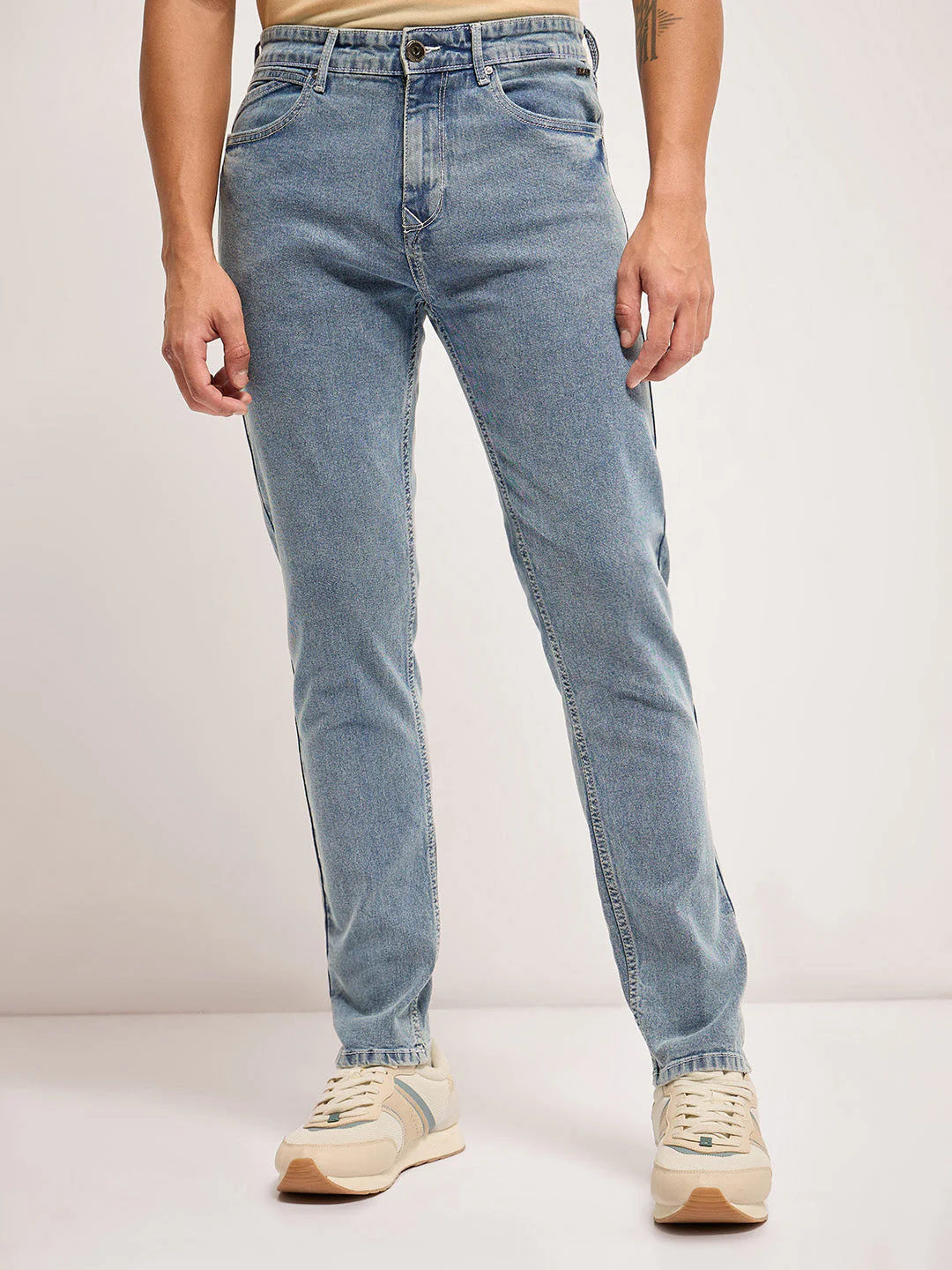 Men Blue Mid Rise Slim Fit Jean - Image 6