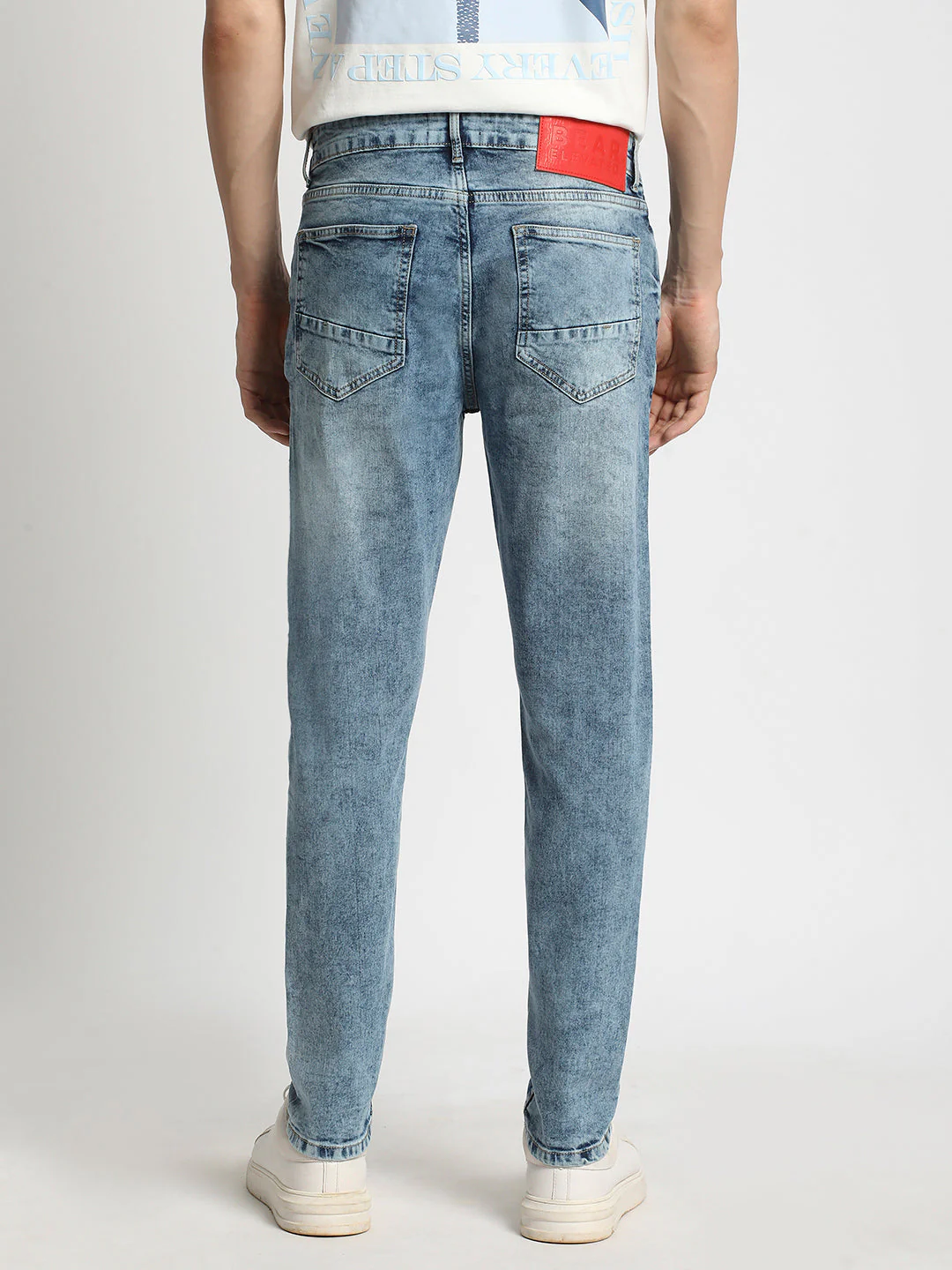 Men Blue Mid Rise Slim Fit Jean - Image 4