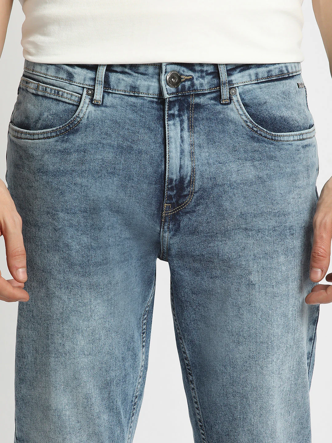Men Blue Mid Rise Slim Fit Jean - Image 6