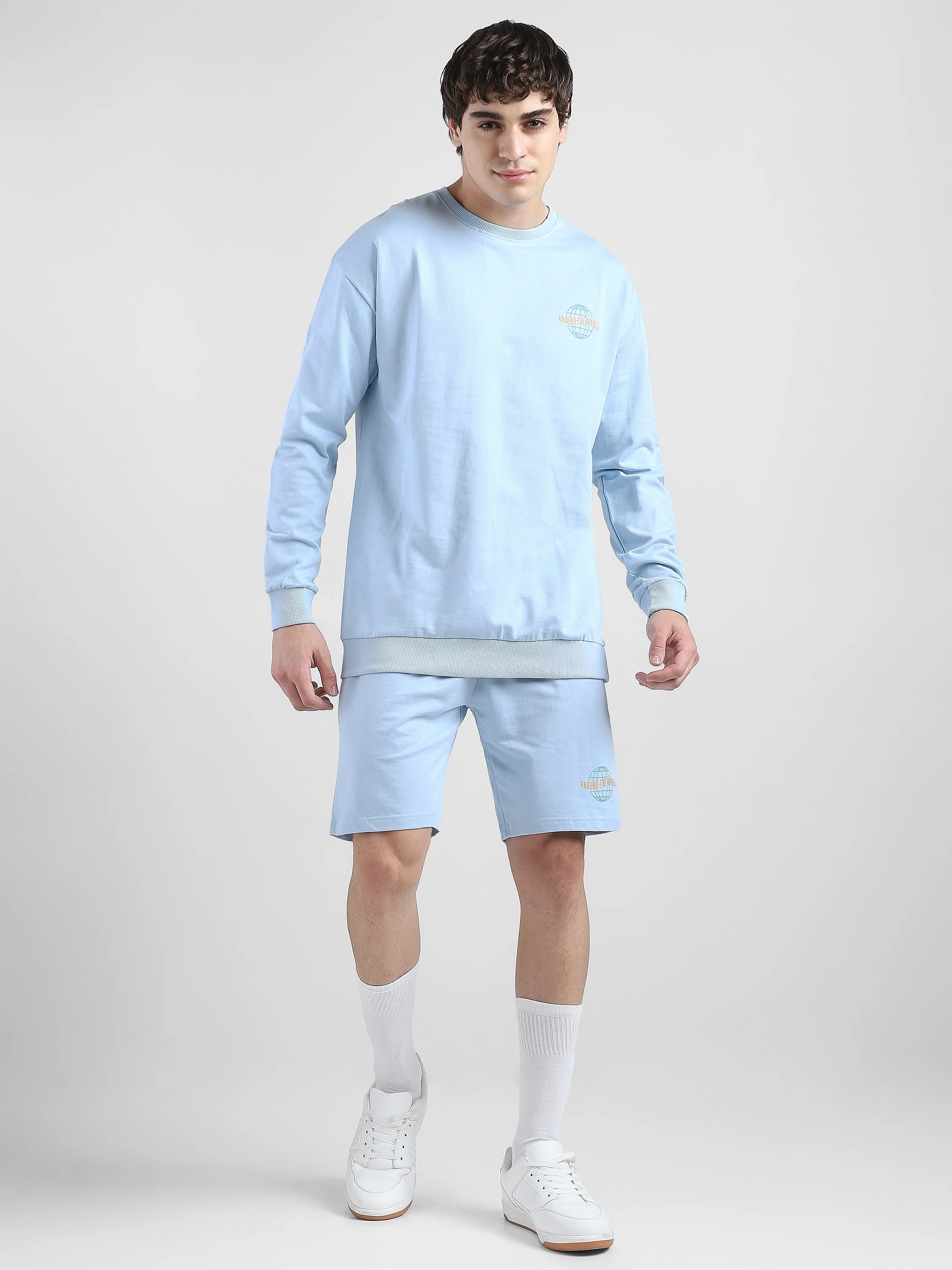 Men Blue Oversized Co-ord Set - Image 2