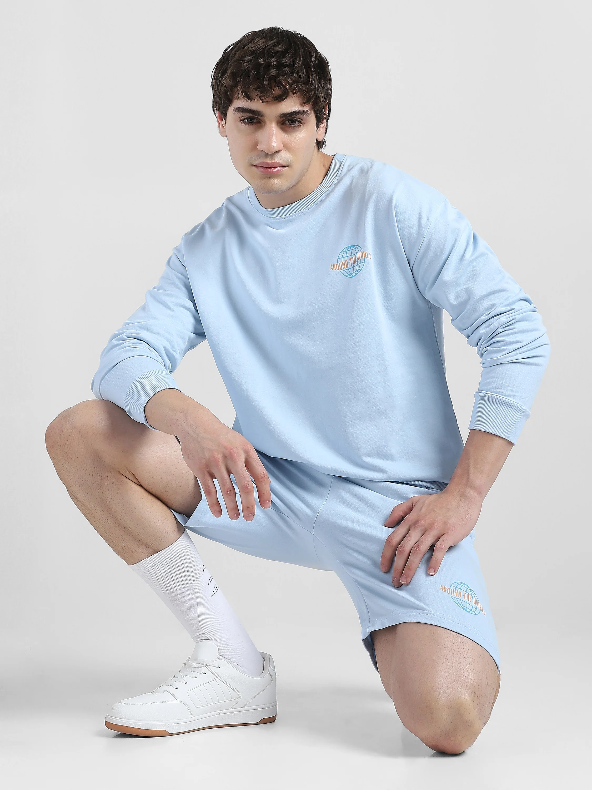 Men Blue Oversized Co-ord Set - Image 4