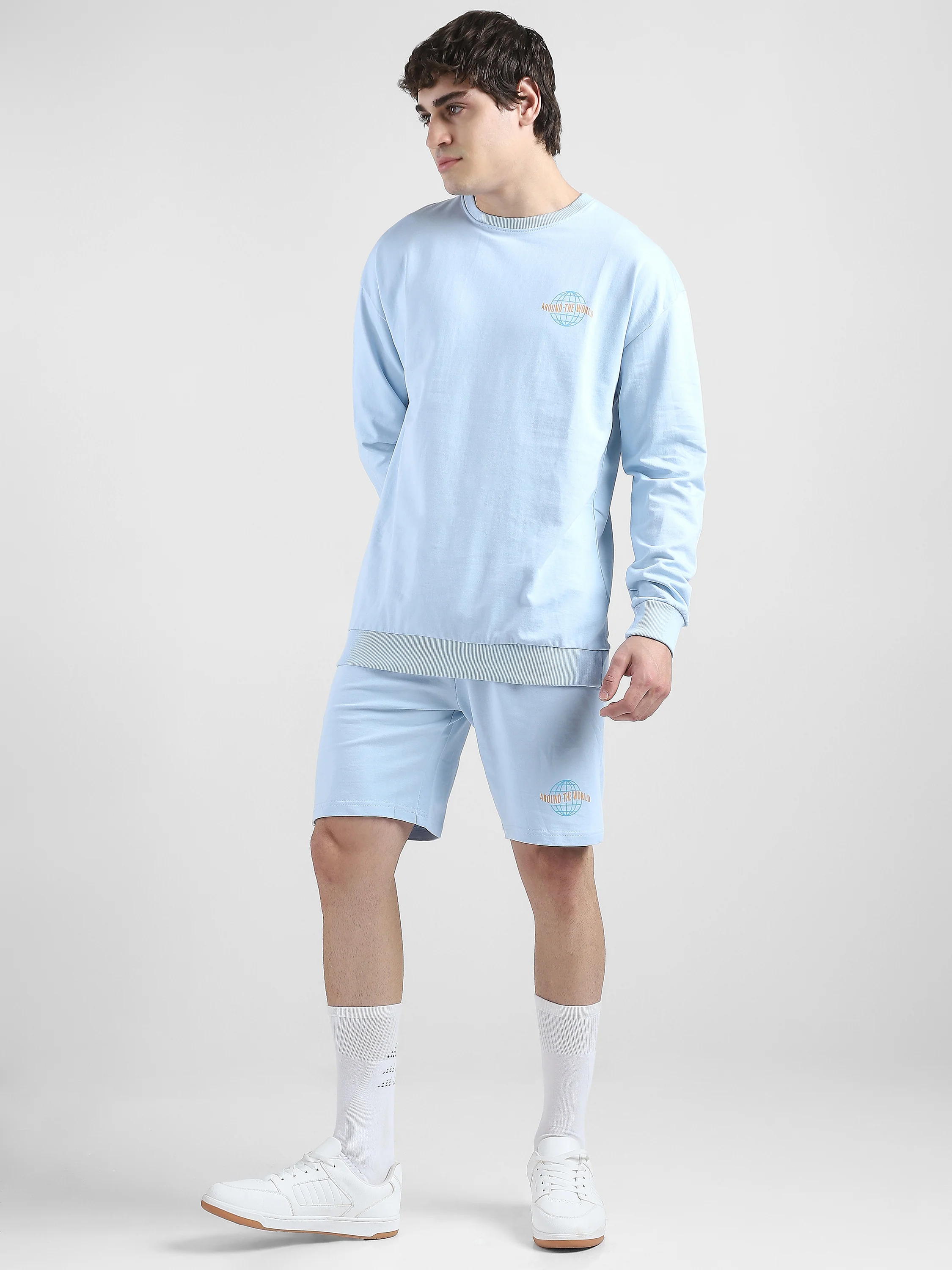 Men Blue Oversized Co-ord Set - Image 5