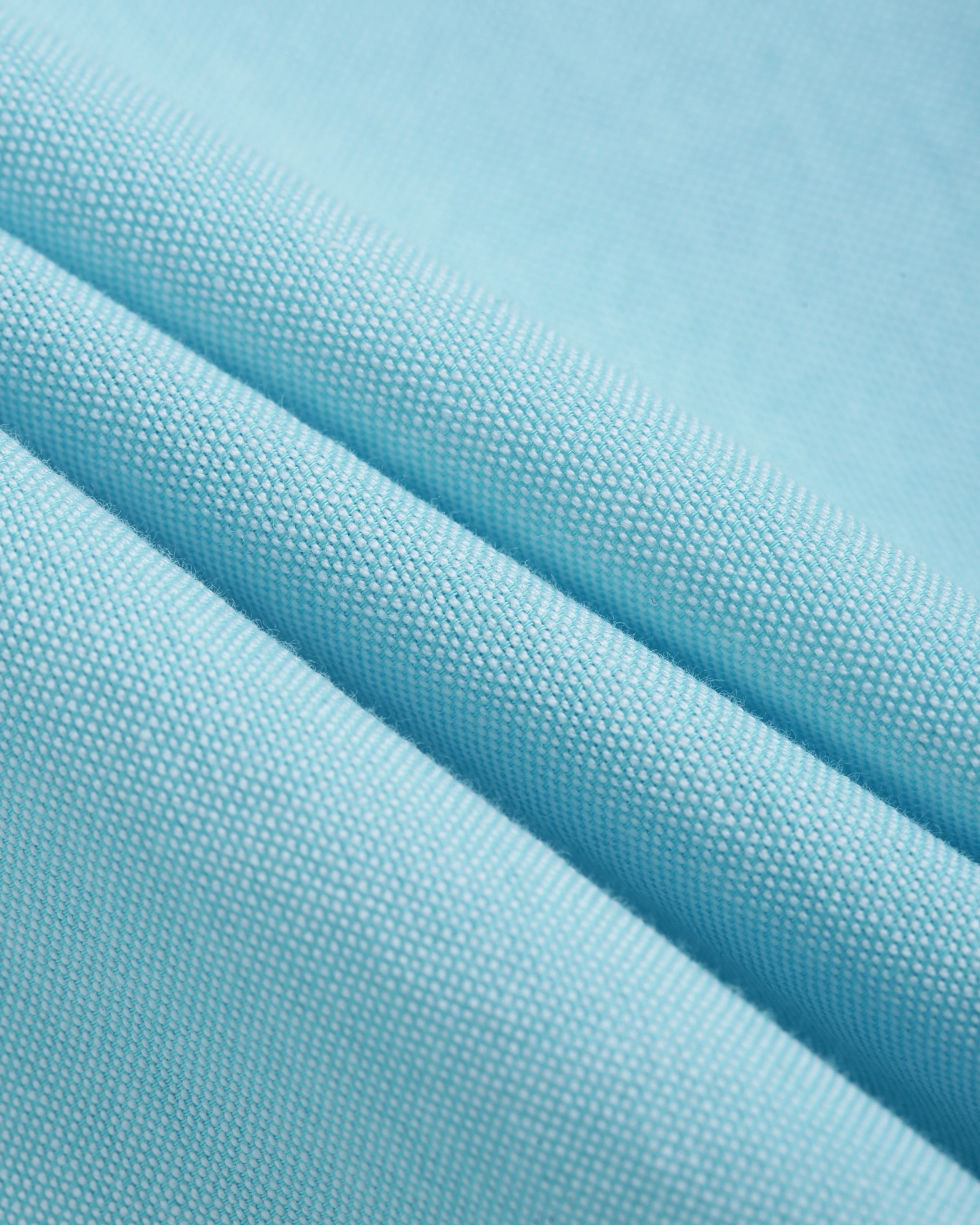 Men Blue Oxford Shirt - Image 6