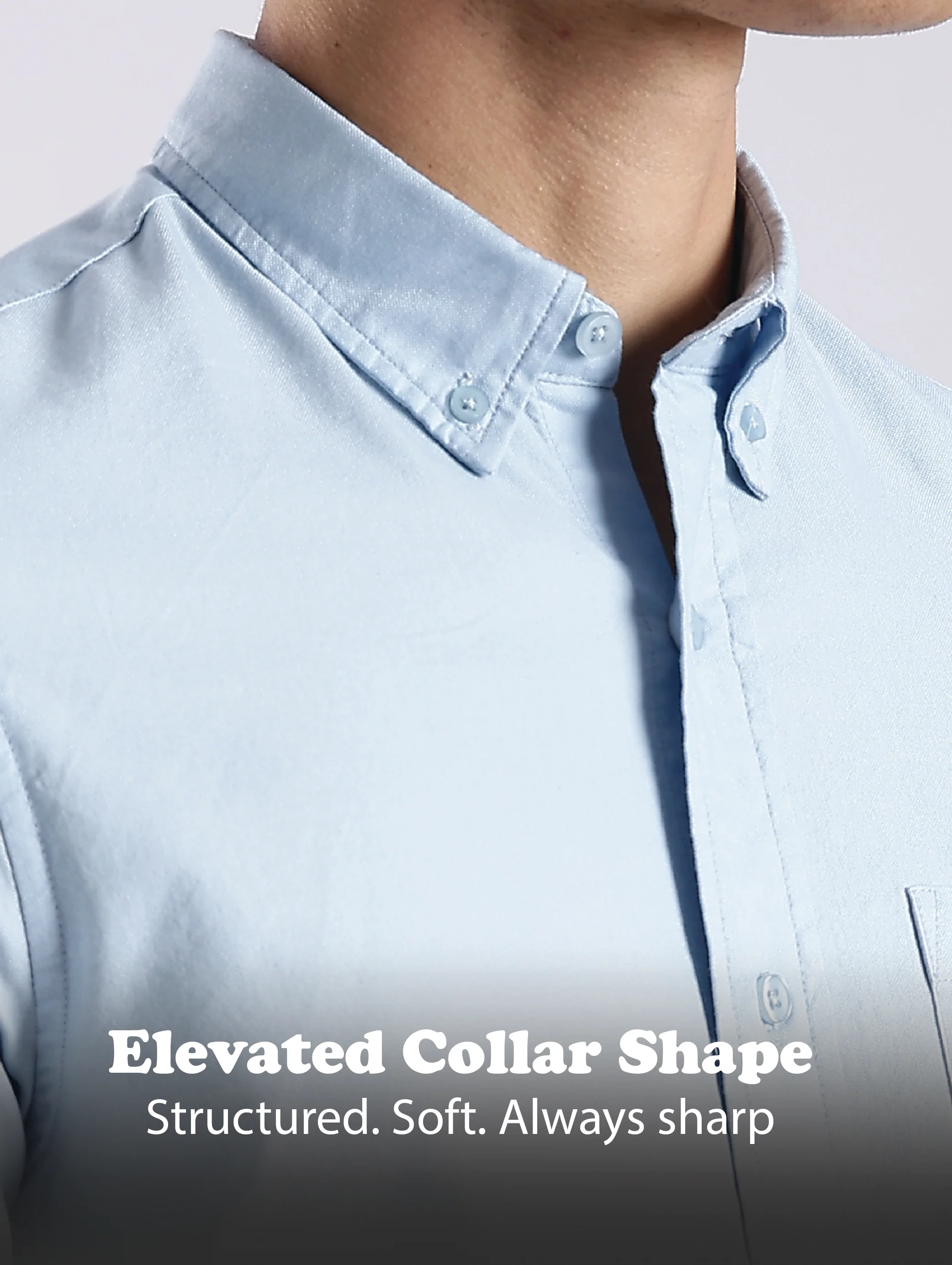 Men Blue Oxford Solid Shirt - Image 13