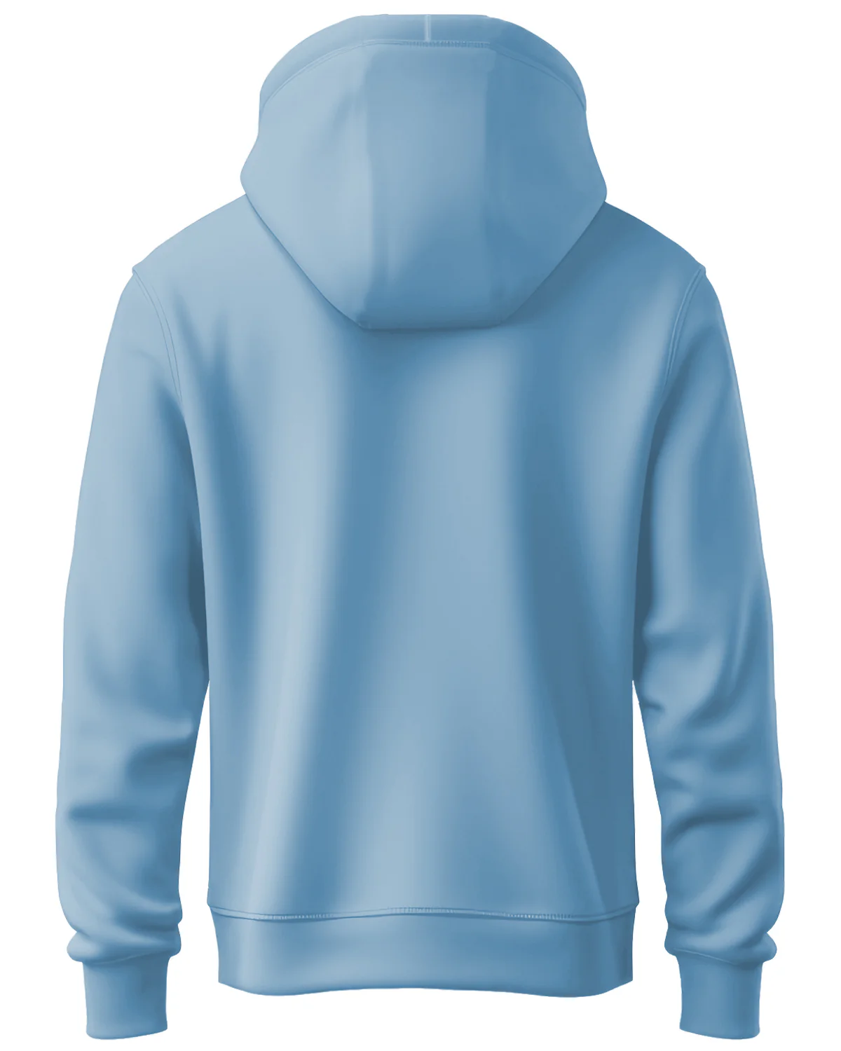 Men Blue Printed Cotton Hoodie - Image 4