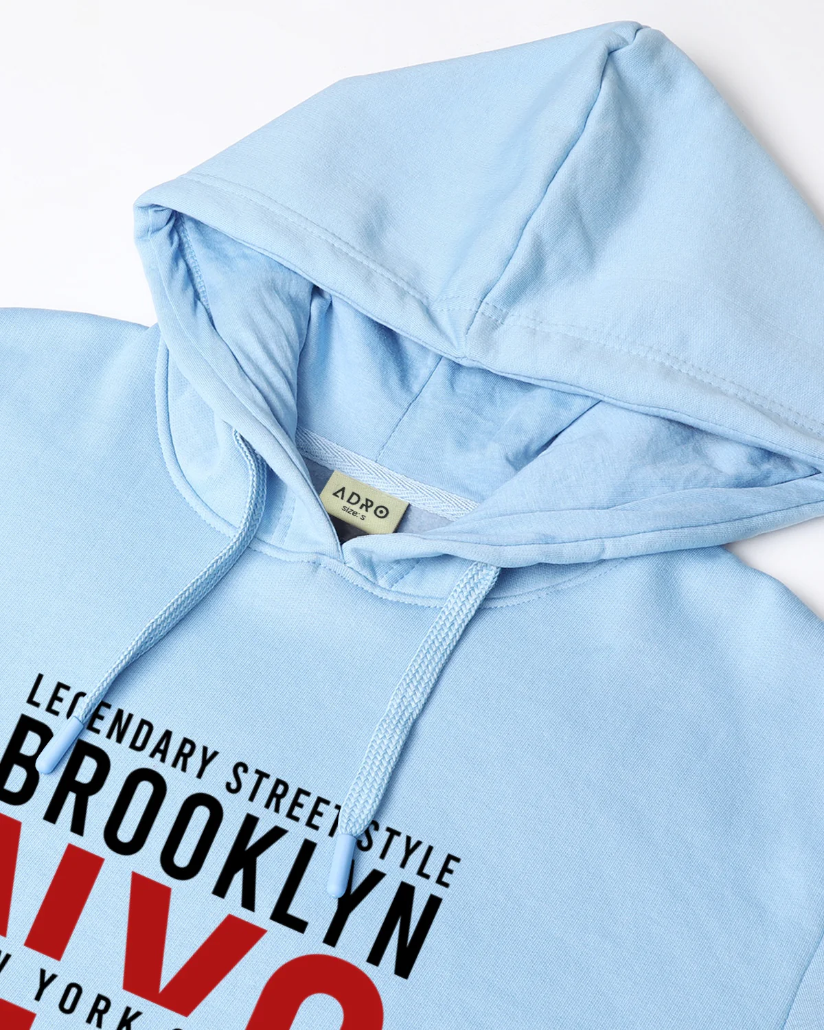 Men Blue Printed Hoodie - Image 5