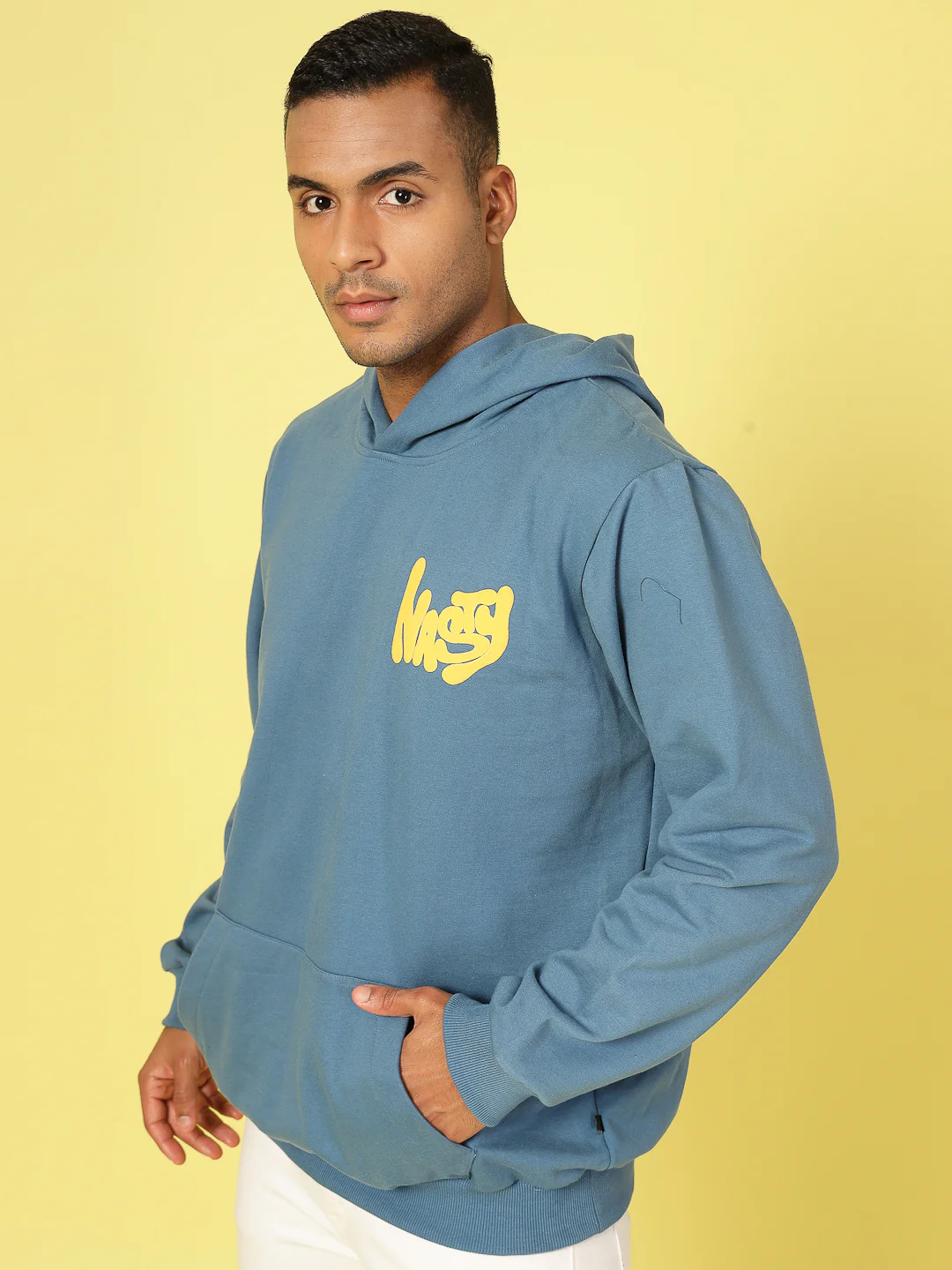 Men Blue Printed Sweatshirt - Image 2