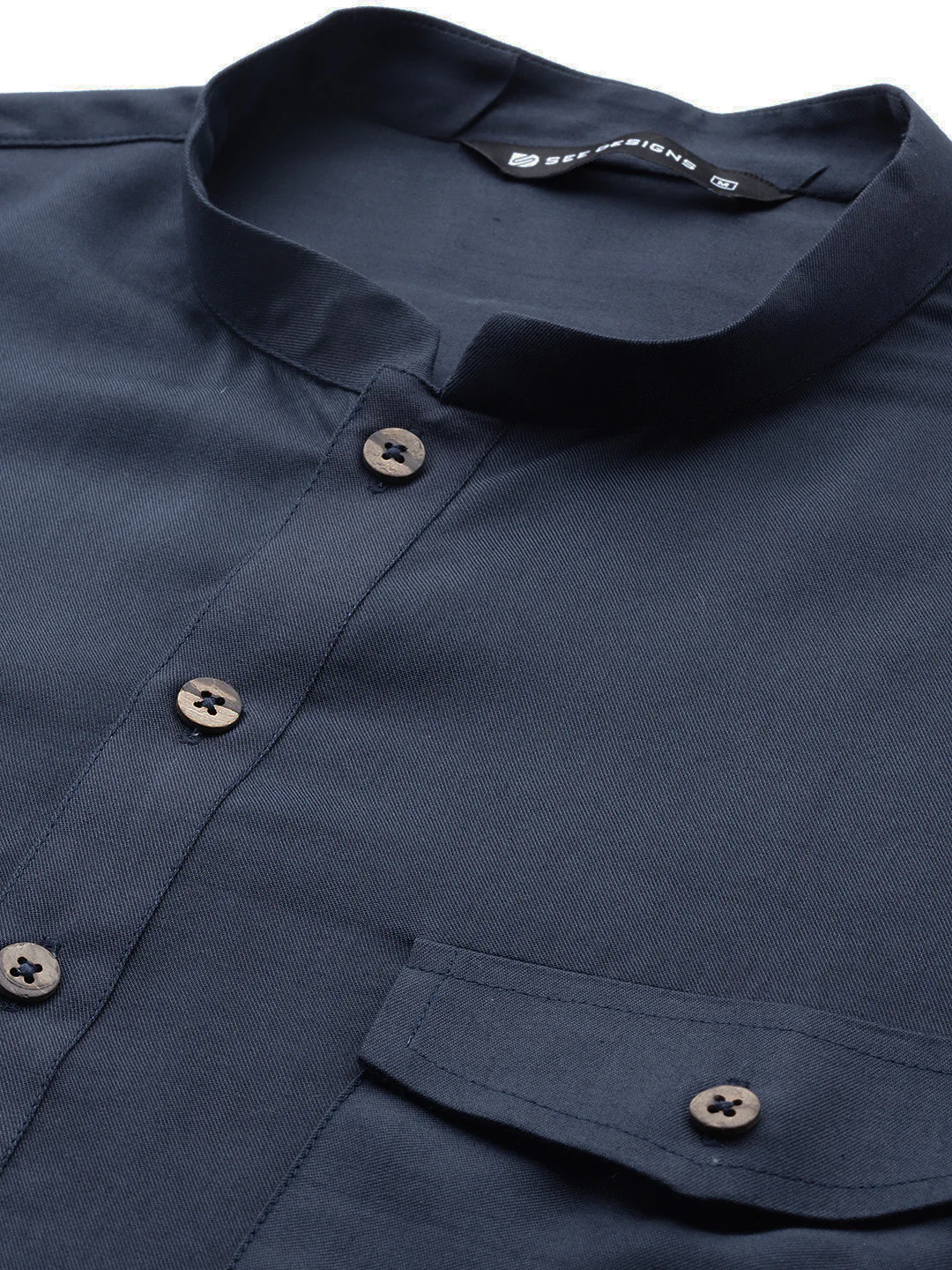 Men Blue Rayon Solid Pathani Sets - Image 4