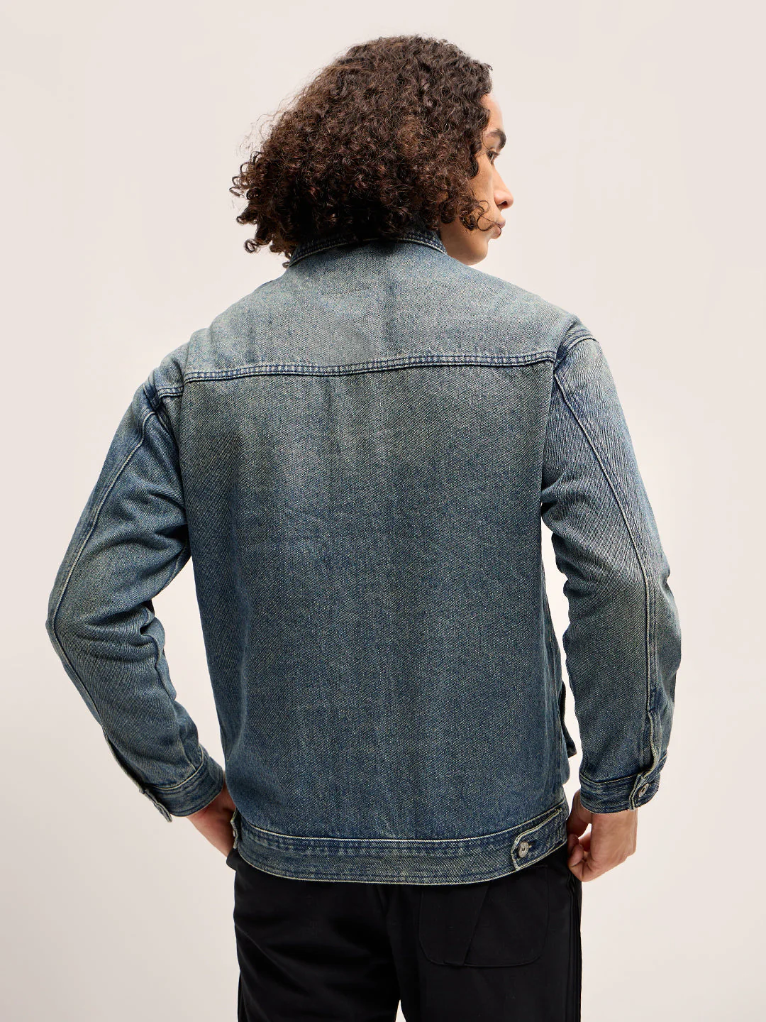 Men Blue Regular Fit Denim Jacket - Image 2