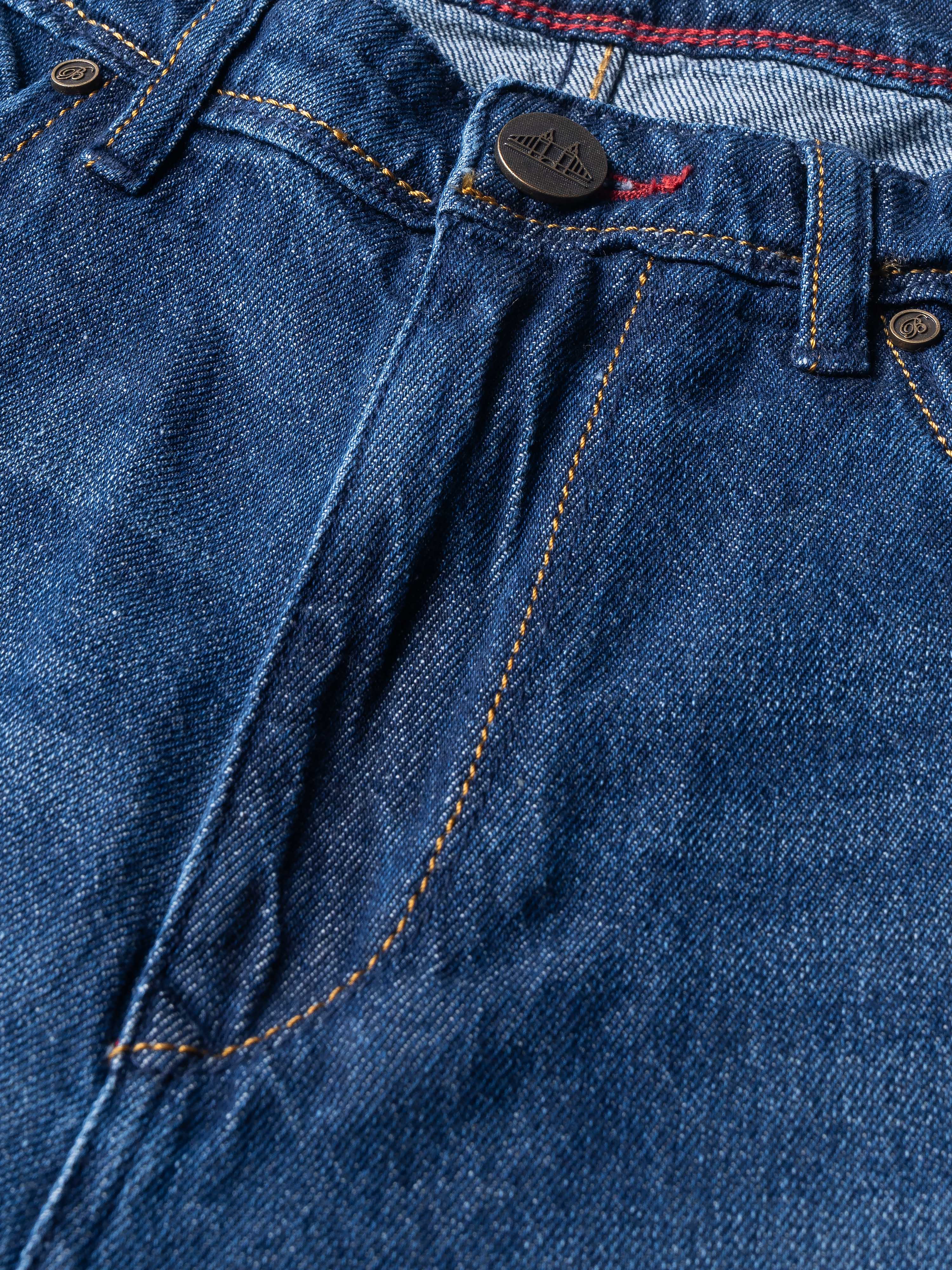 Men Blue Regular Fit Jeans - Image 11