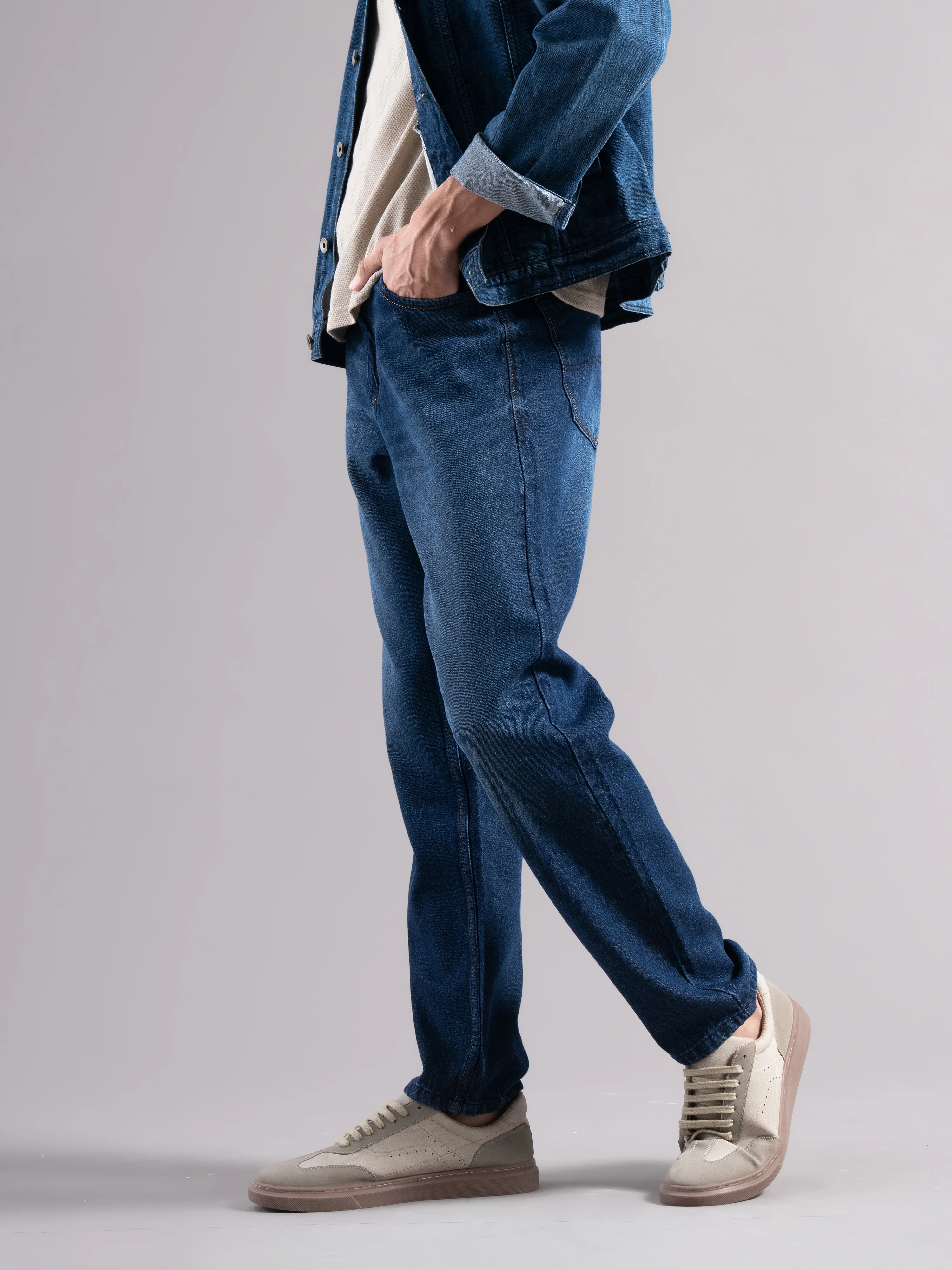 Men Blue Regular Fit Jeans - Image 2