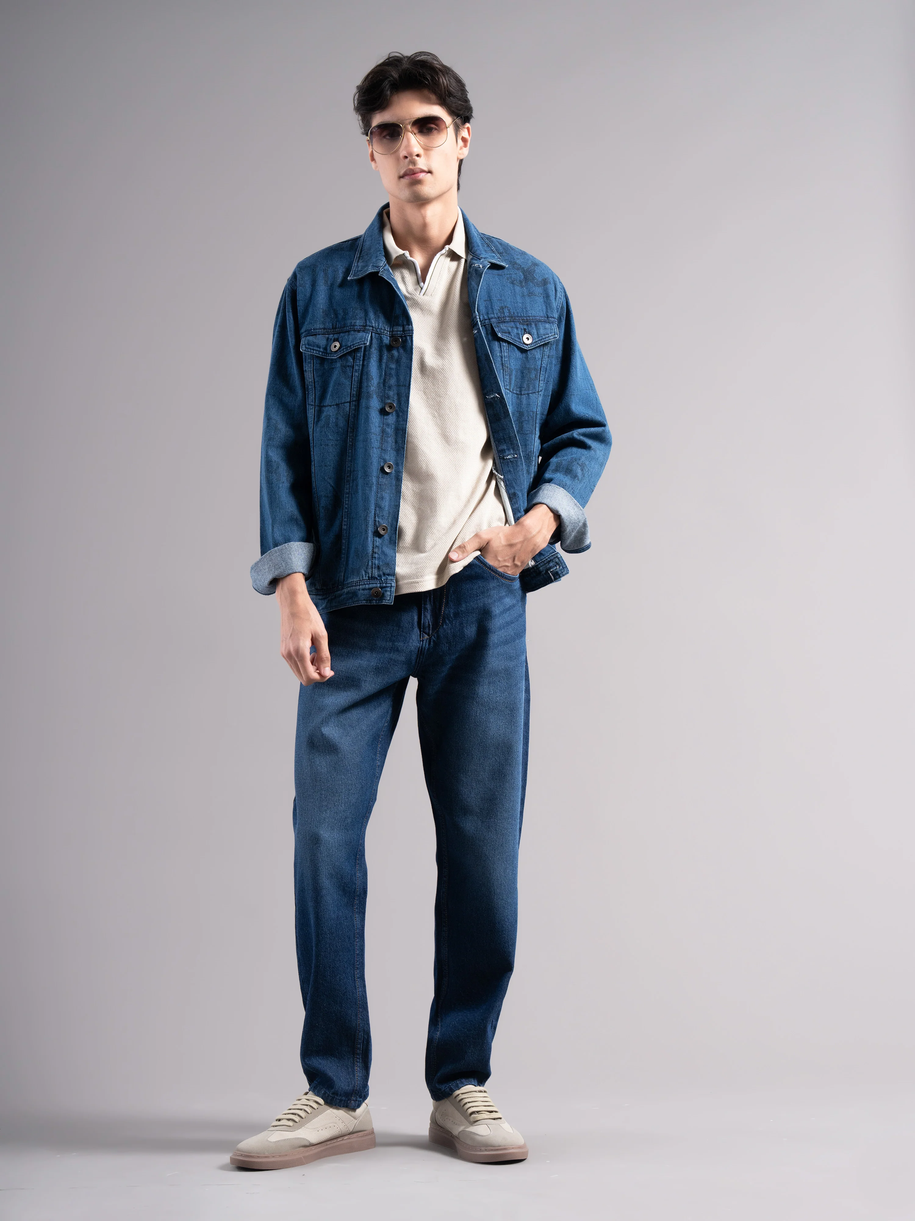 Men Blue Regular Fit Jeans - Image 7