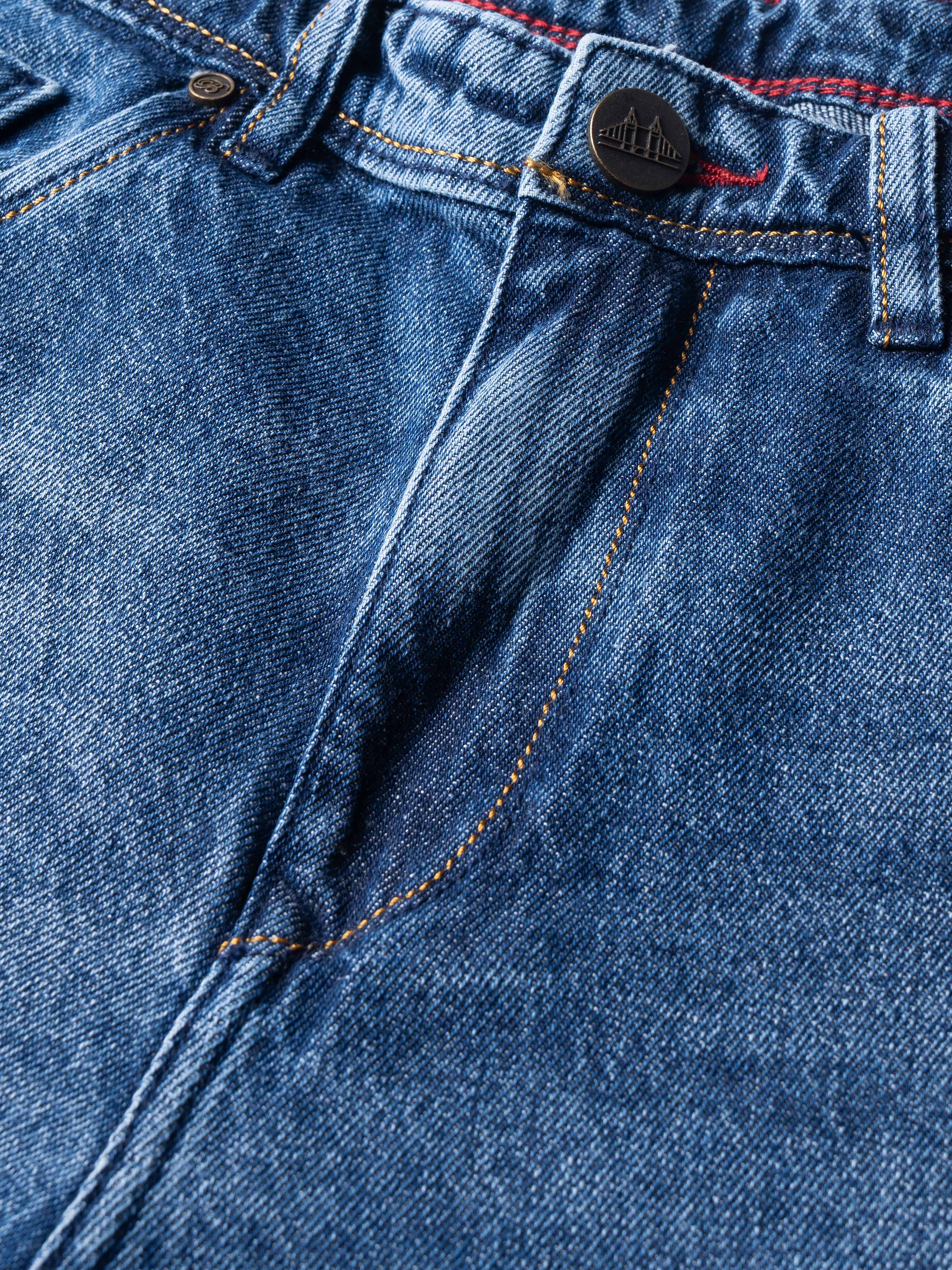 Men Blue Regular Fit Jeans - Image 9