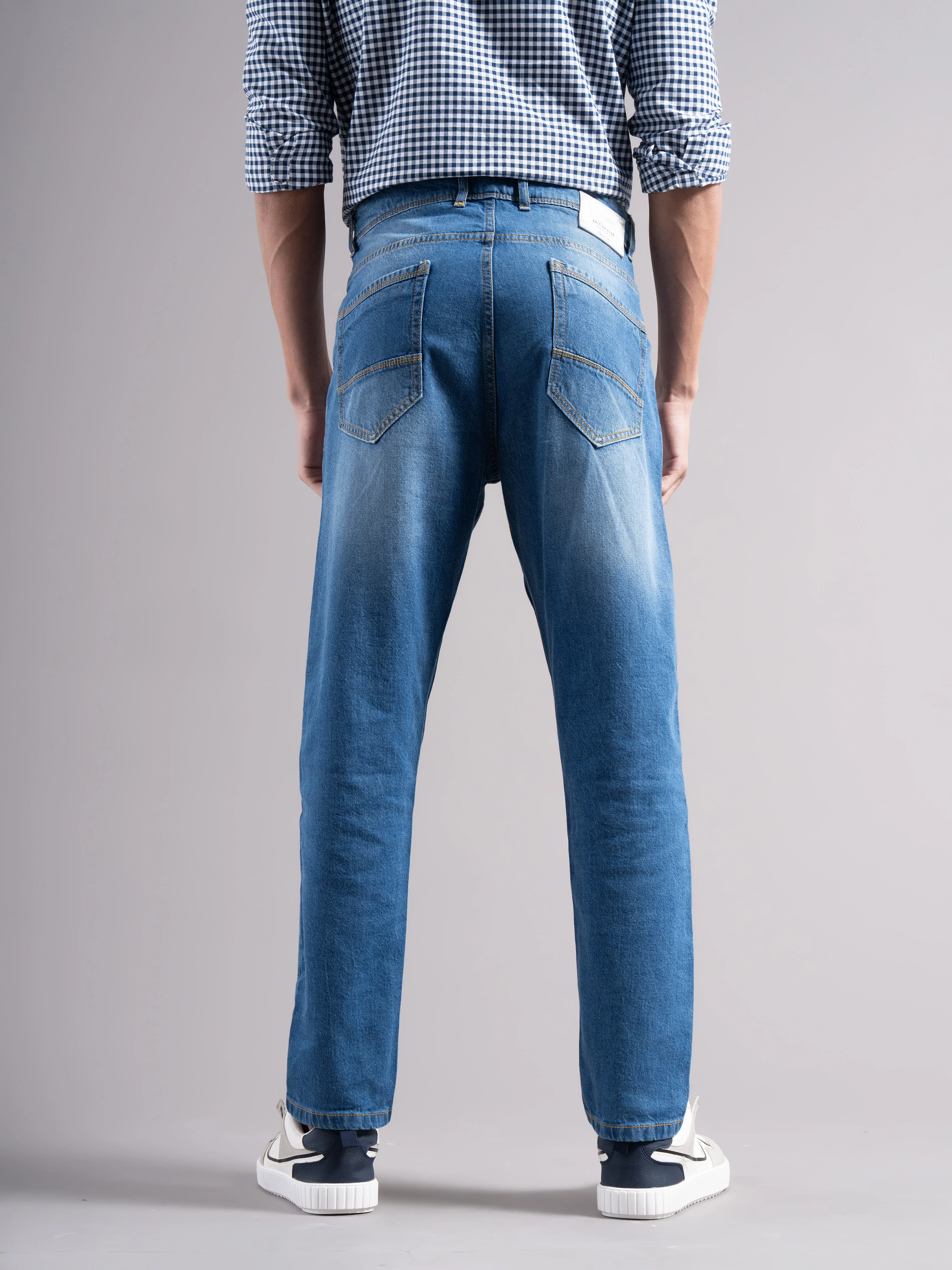 Men Blue Regular Fit Jeans - Image 2