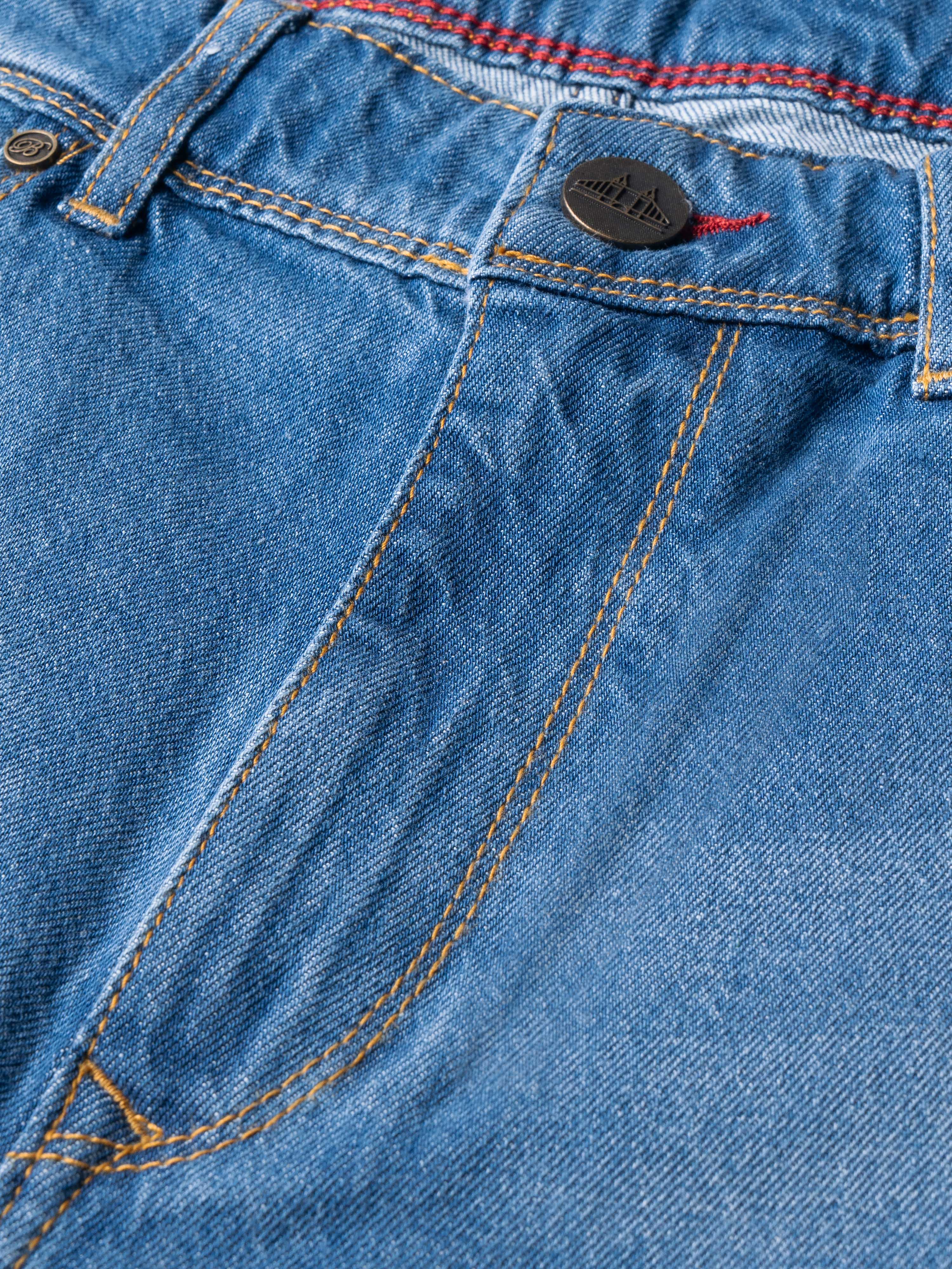 Men Blue Regular Fit Jeans - Image 9