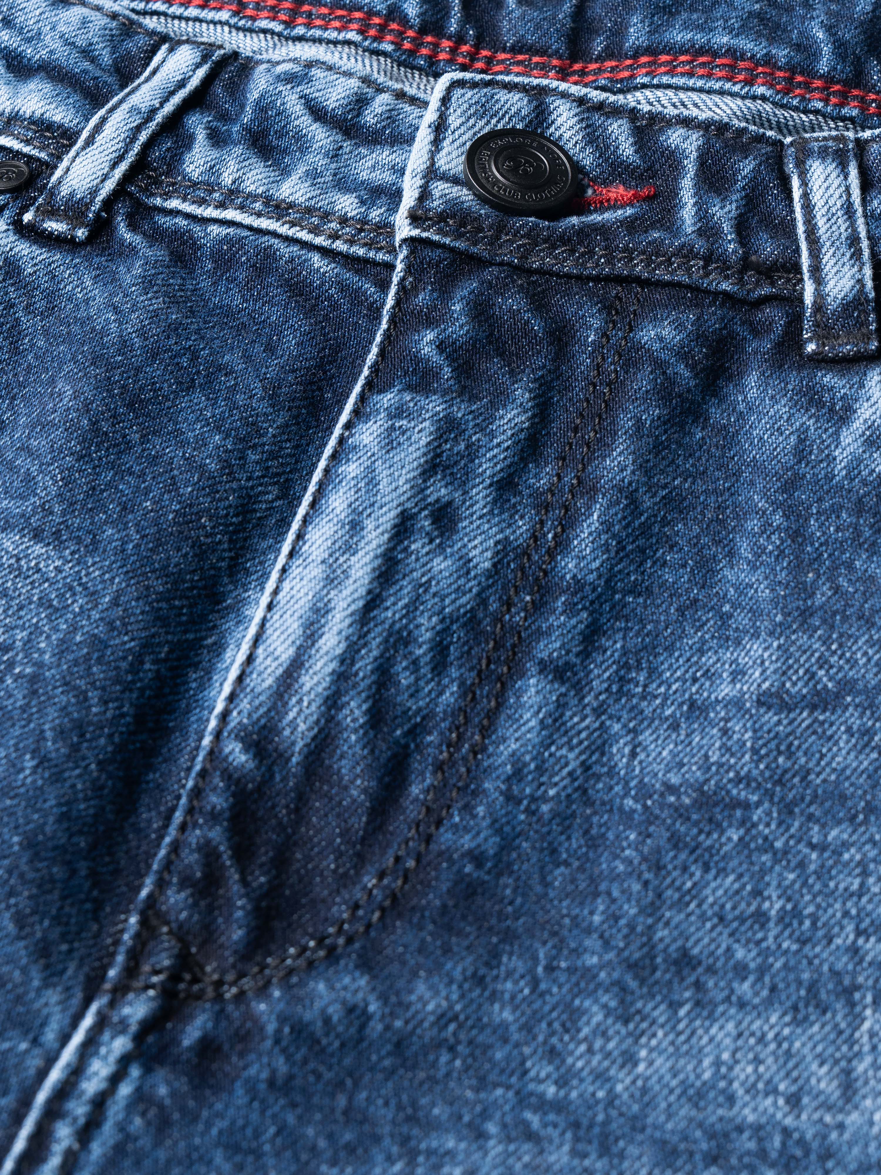 Men Blue Regular Fit Jeans - Image 11