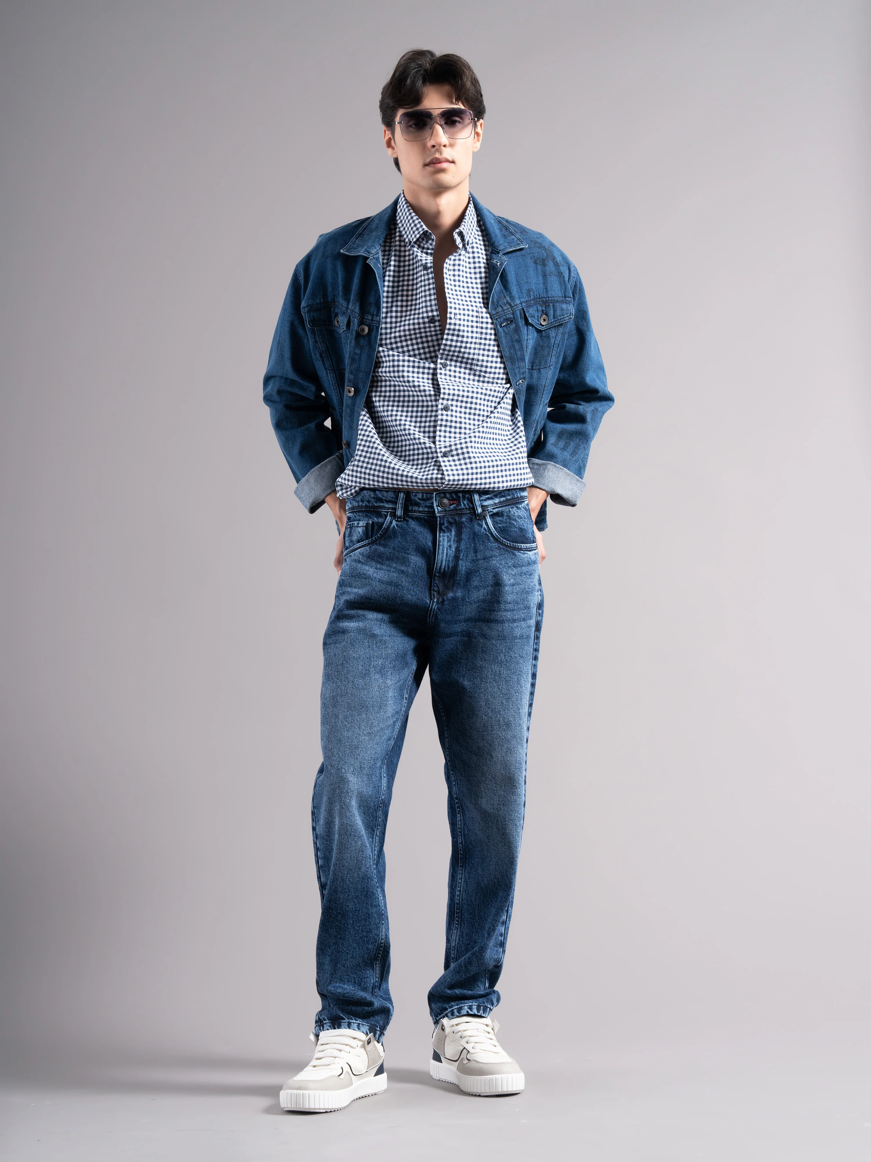 Men Blue Regular Fit Jeans - Image 7