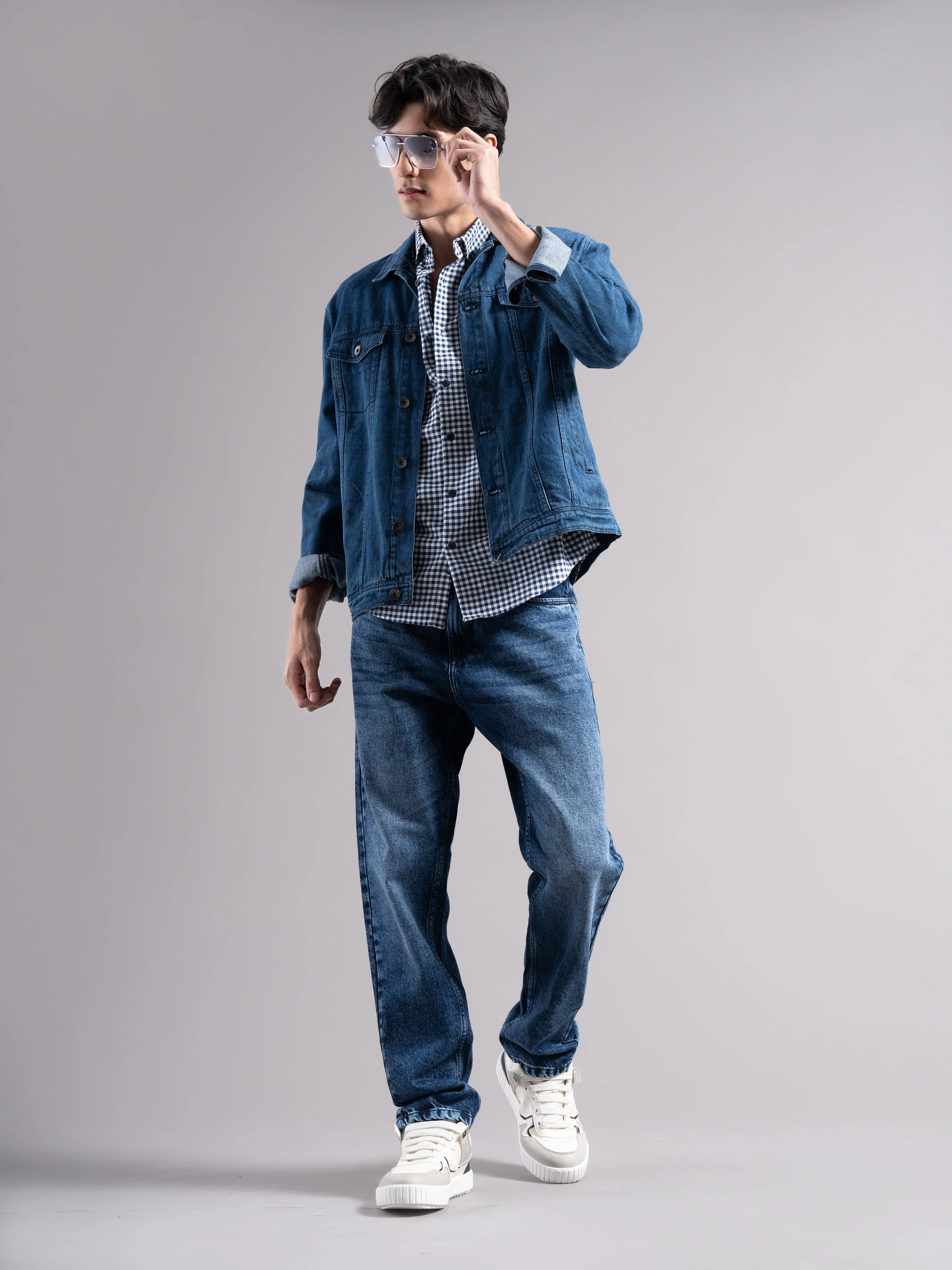Men Blue Regular Fit Jeans - Image 9