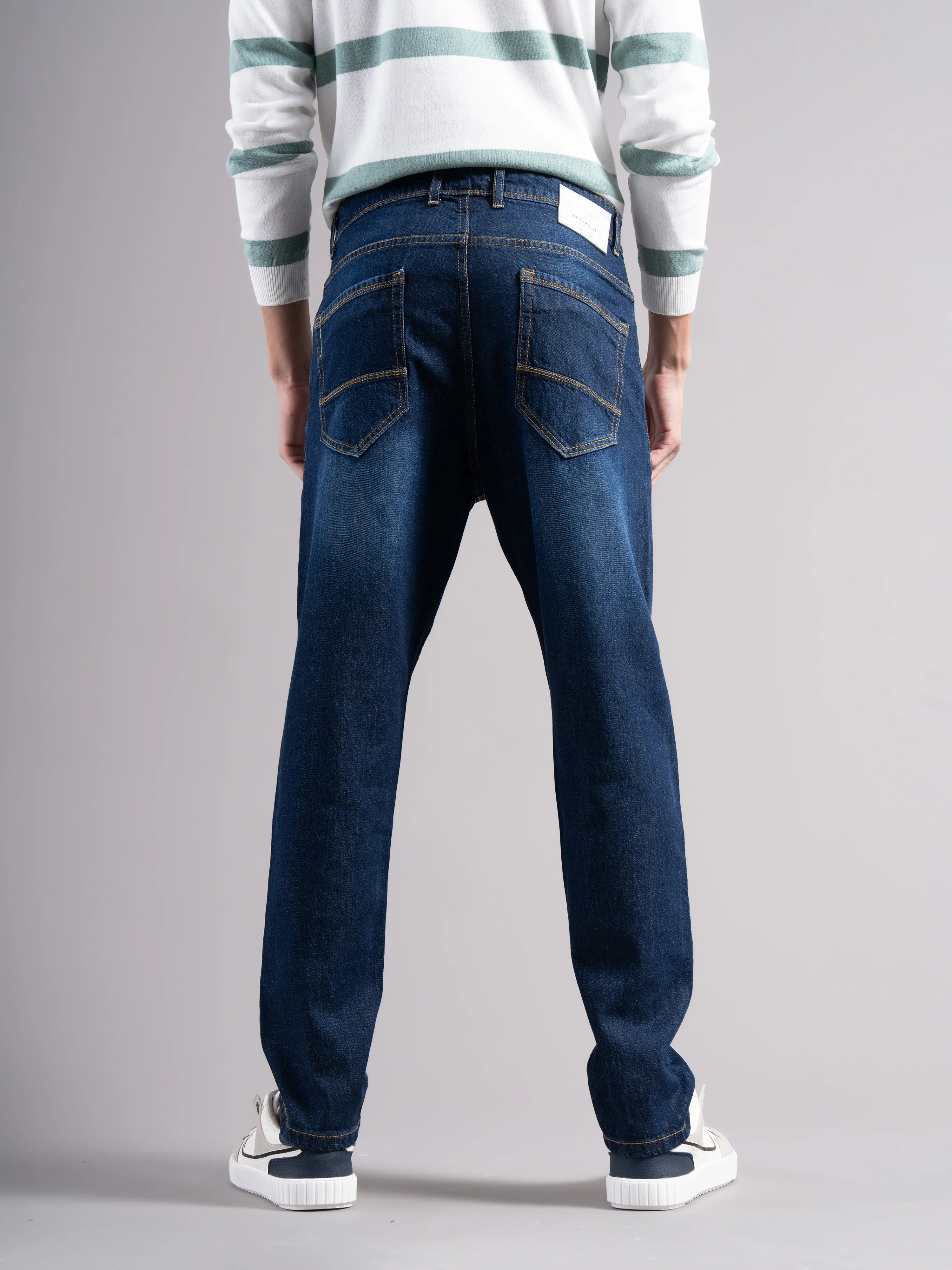 Men Blue Regular Fit Jeans - Image 3