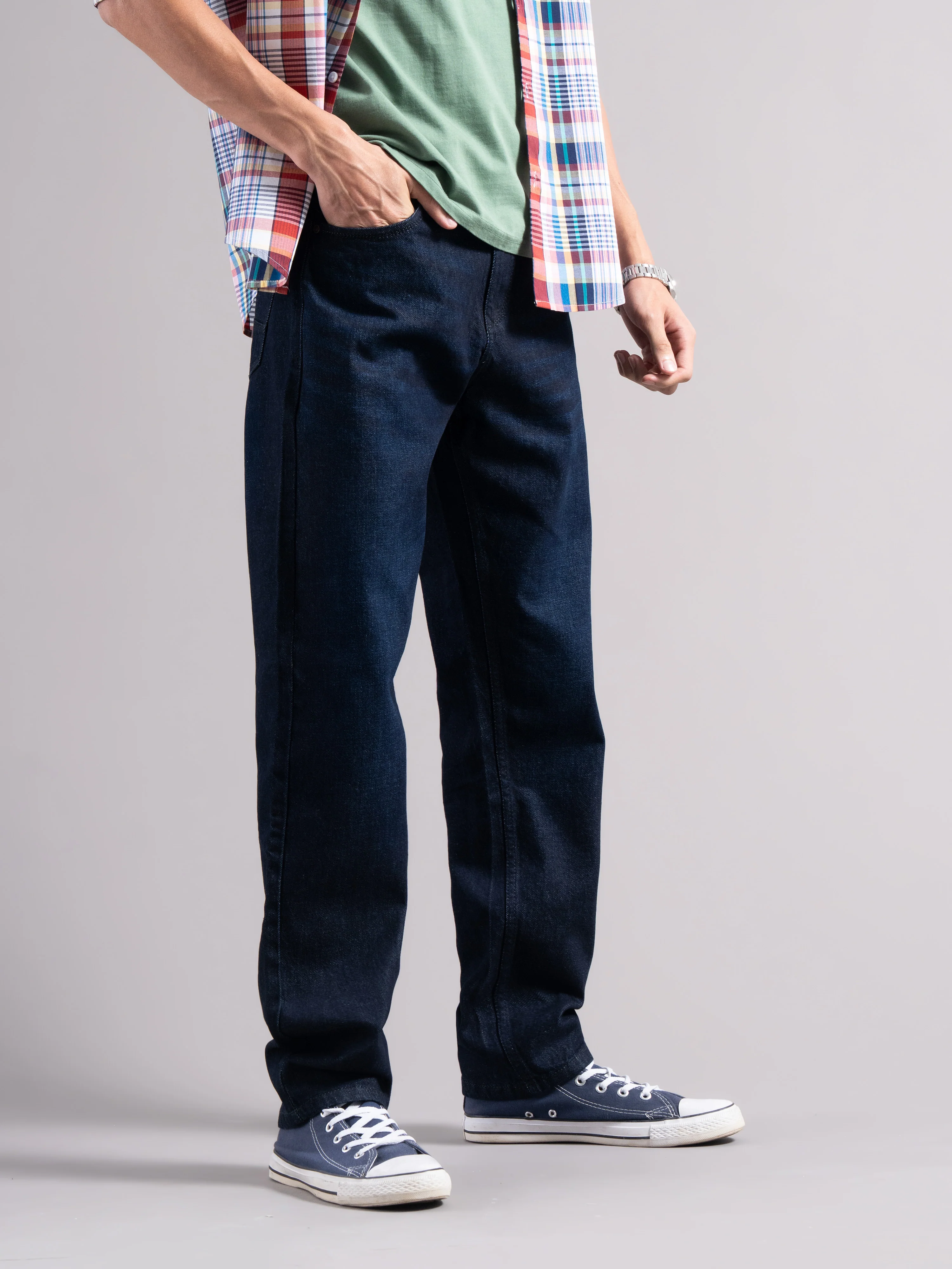 Men Blue Regular Fit Jeans - Image 4