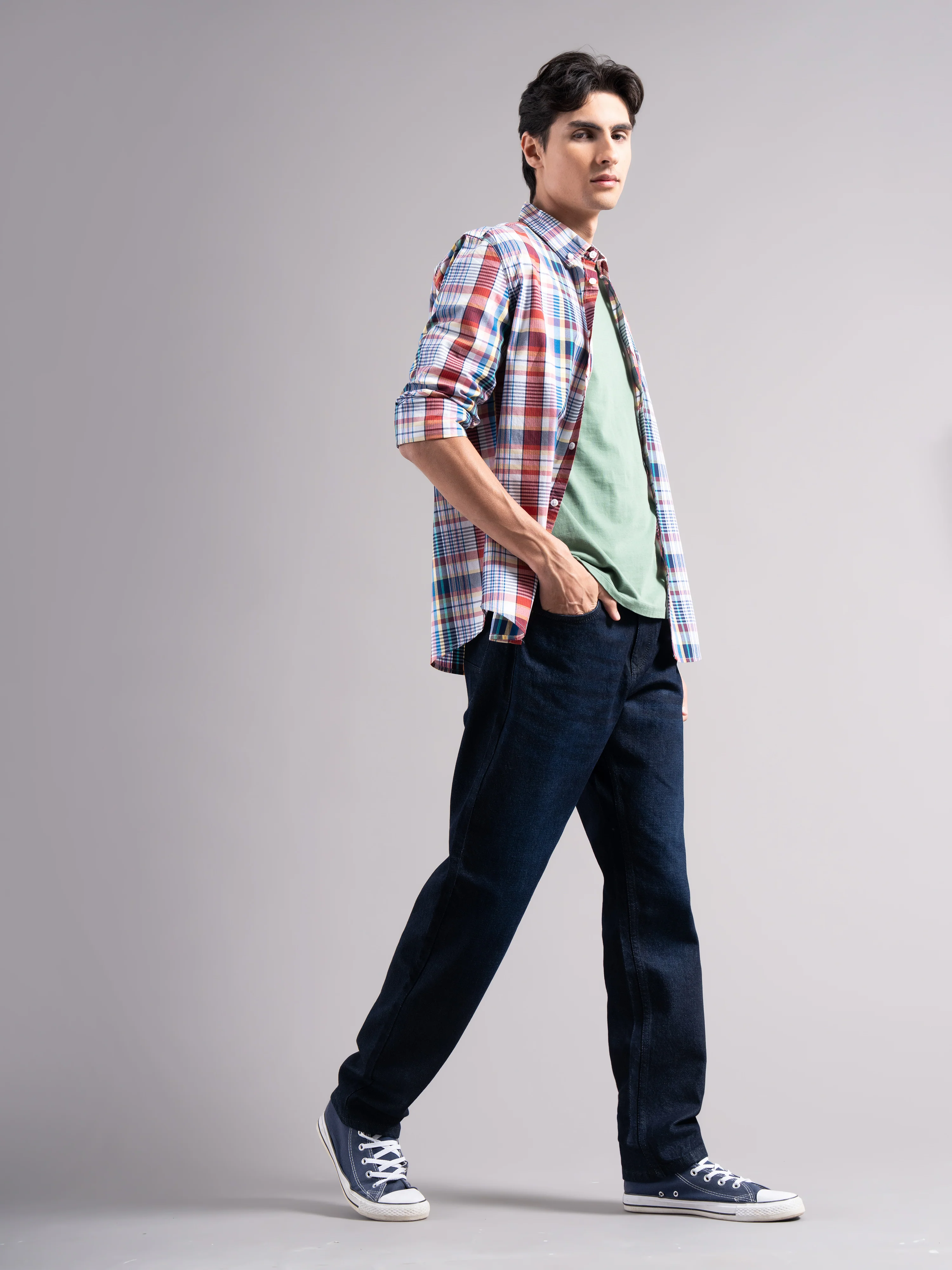 Men Blue Regular Fit Jeans - Image 8
