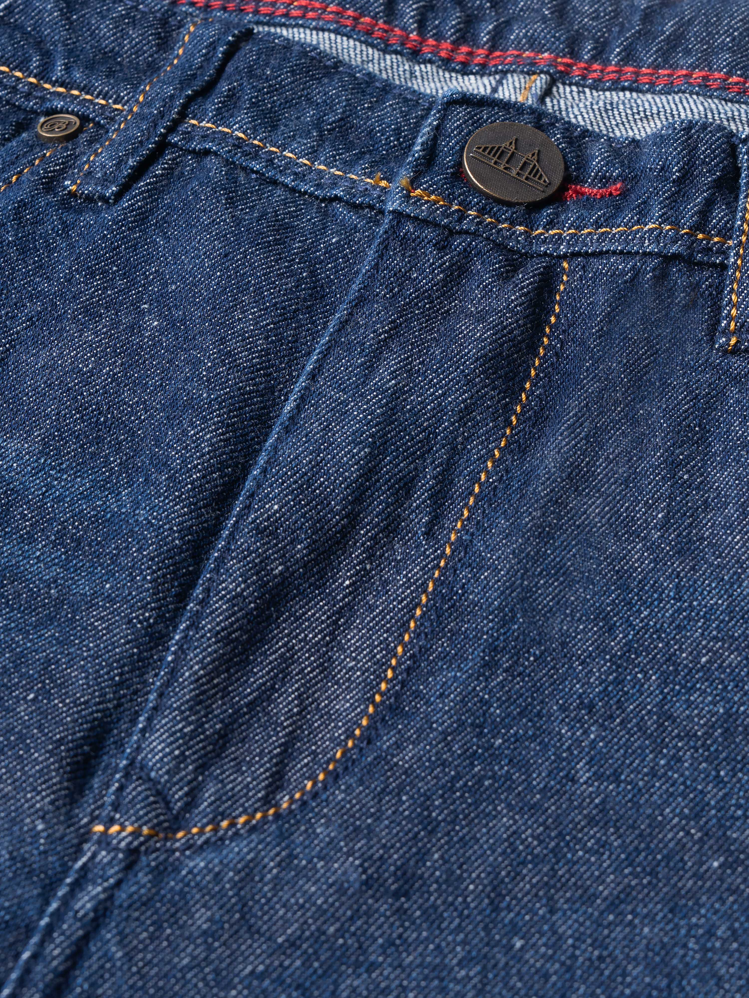 Men Blue Regular Fit Jeans - Image 11