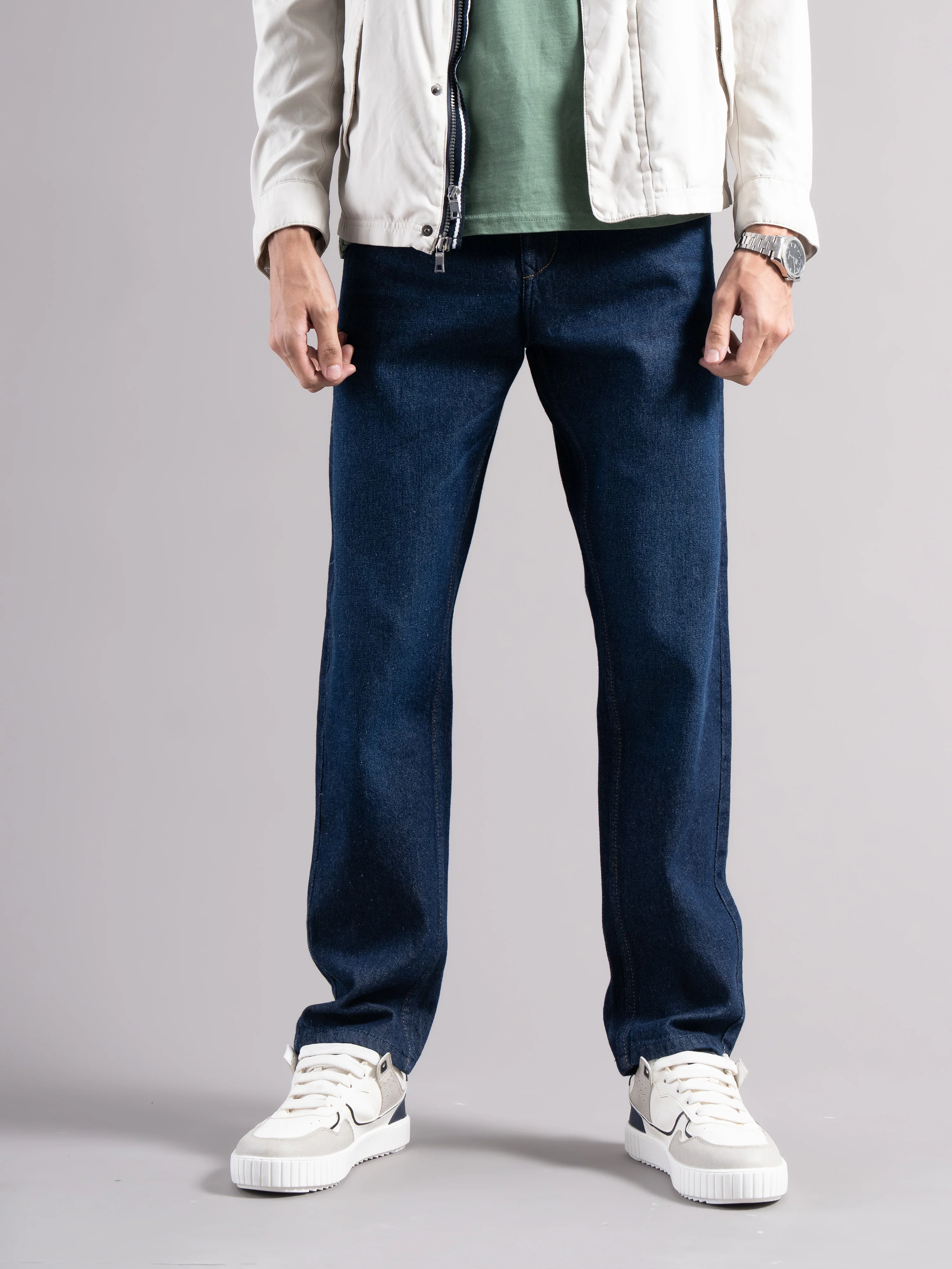 Men Blue Regular Fit Jeans - Image 6