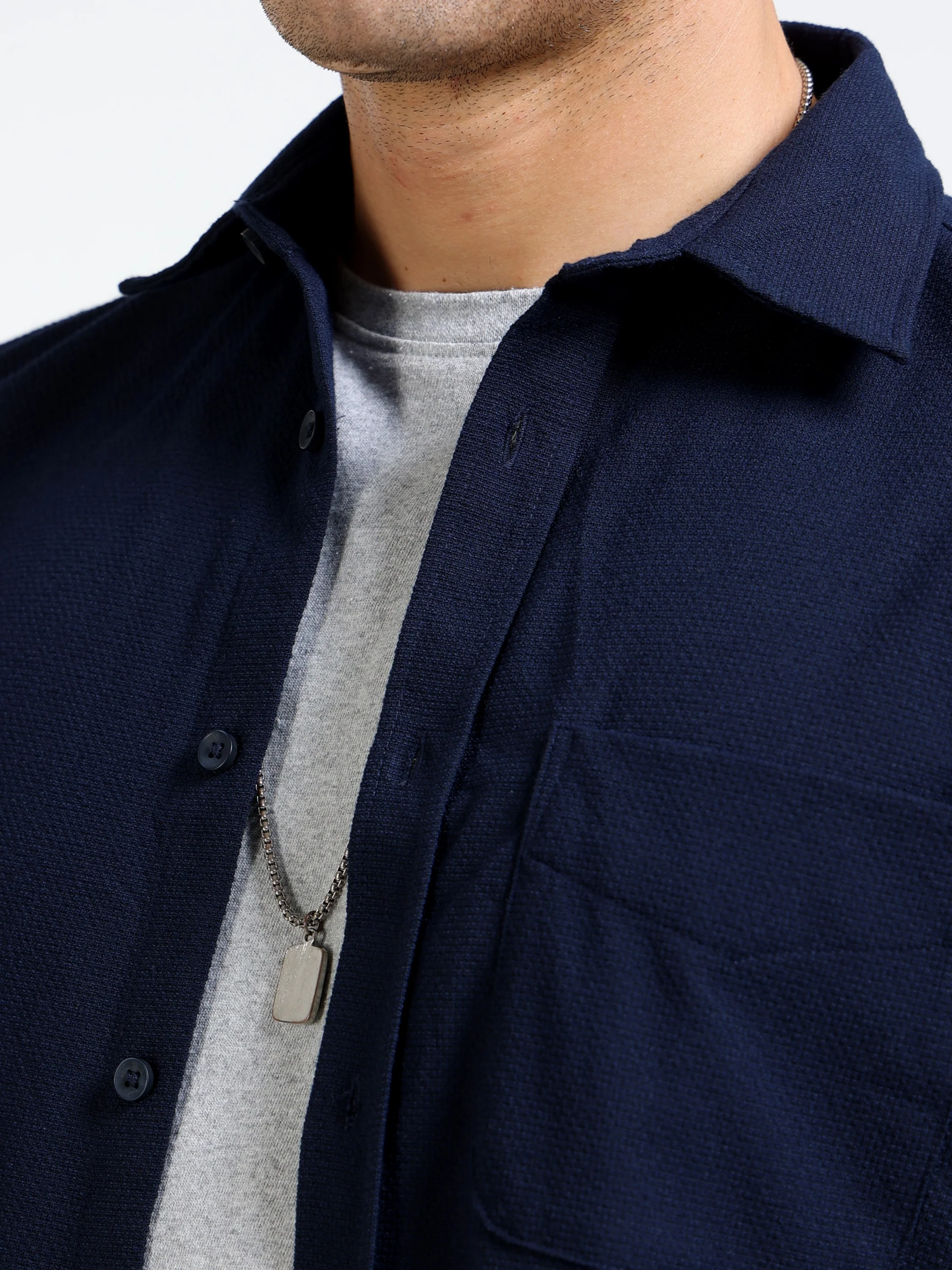 Men Blue Regular Fit Shirt - Image 3