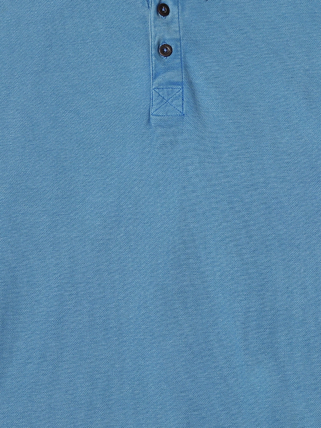 Men Drop Shoulder Oversize Polo Blue T-Shirt - Image 8