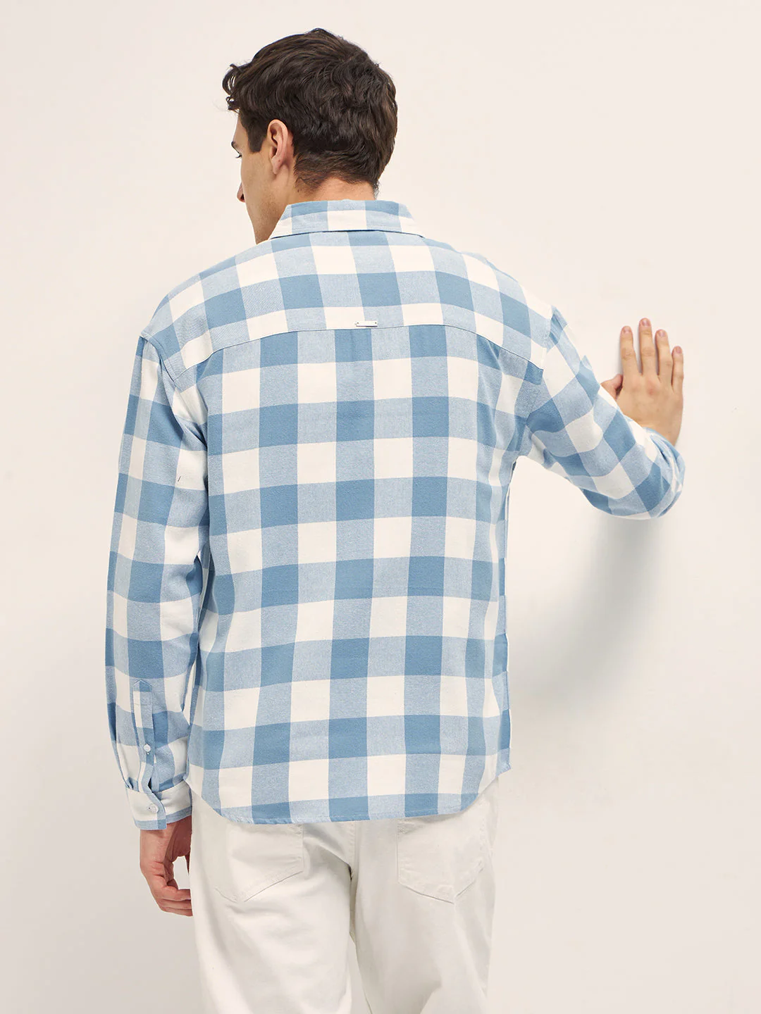 Men Blue Relax Fit Overshirt - Image 2