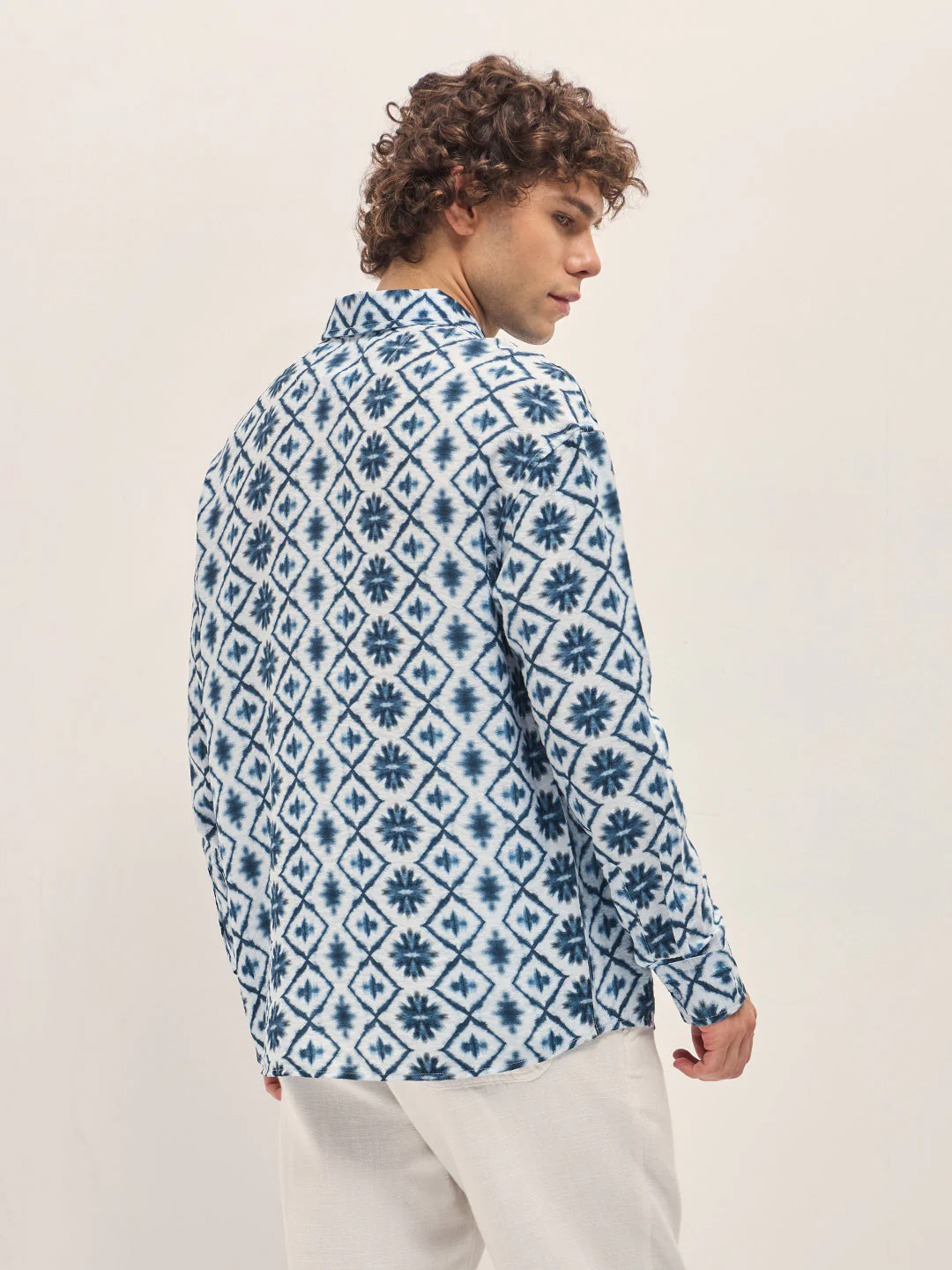 Men Blue Relax Fit Overshirt - Image 2