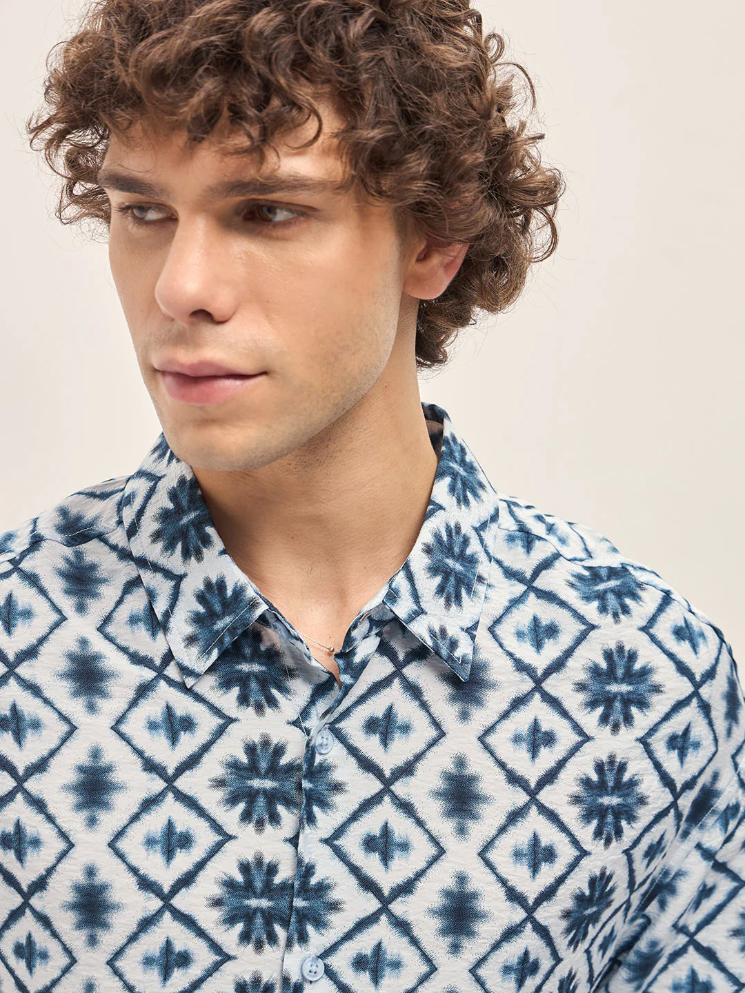 Men Blue Relax Fit Overshirt - Image 5