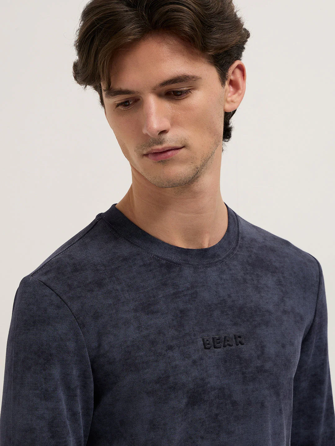 Men Blue Slim Fit Crew Neck T-Shirt - Image 5
