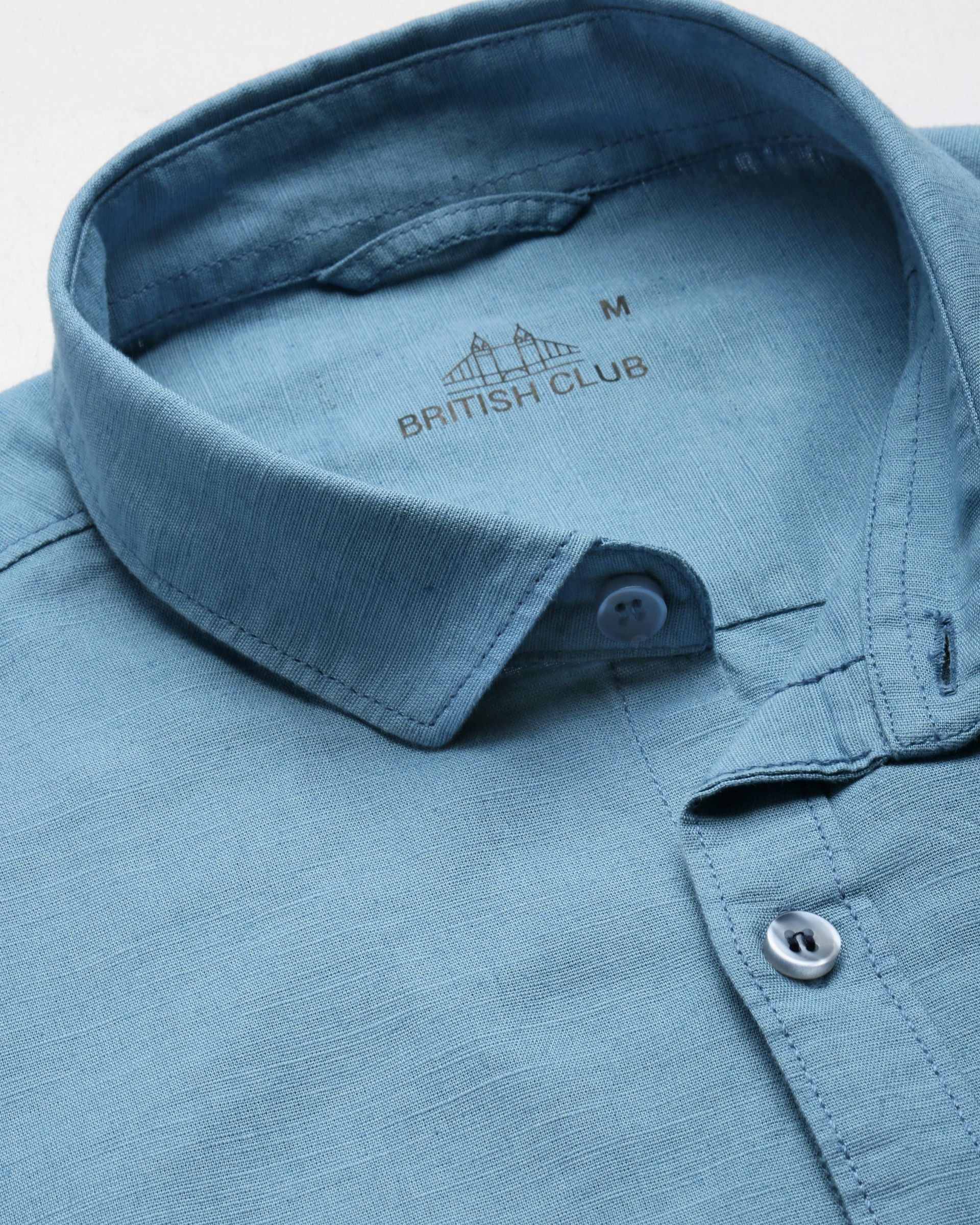 Men Blue Slim Fit Shirt - Image 8
