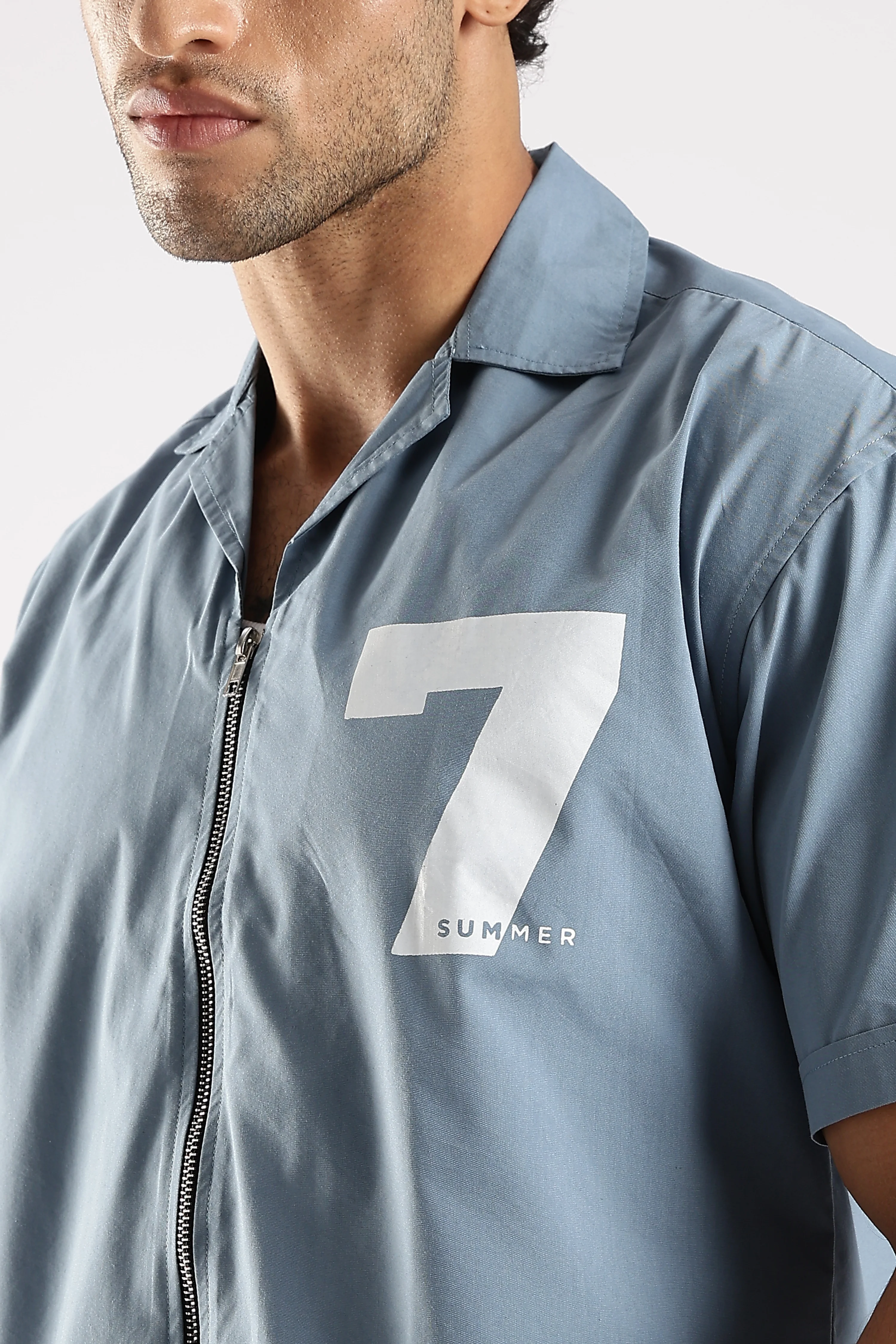 Men Blue Slim Fit Shirt - Image 6