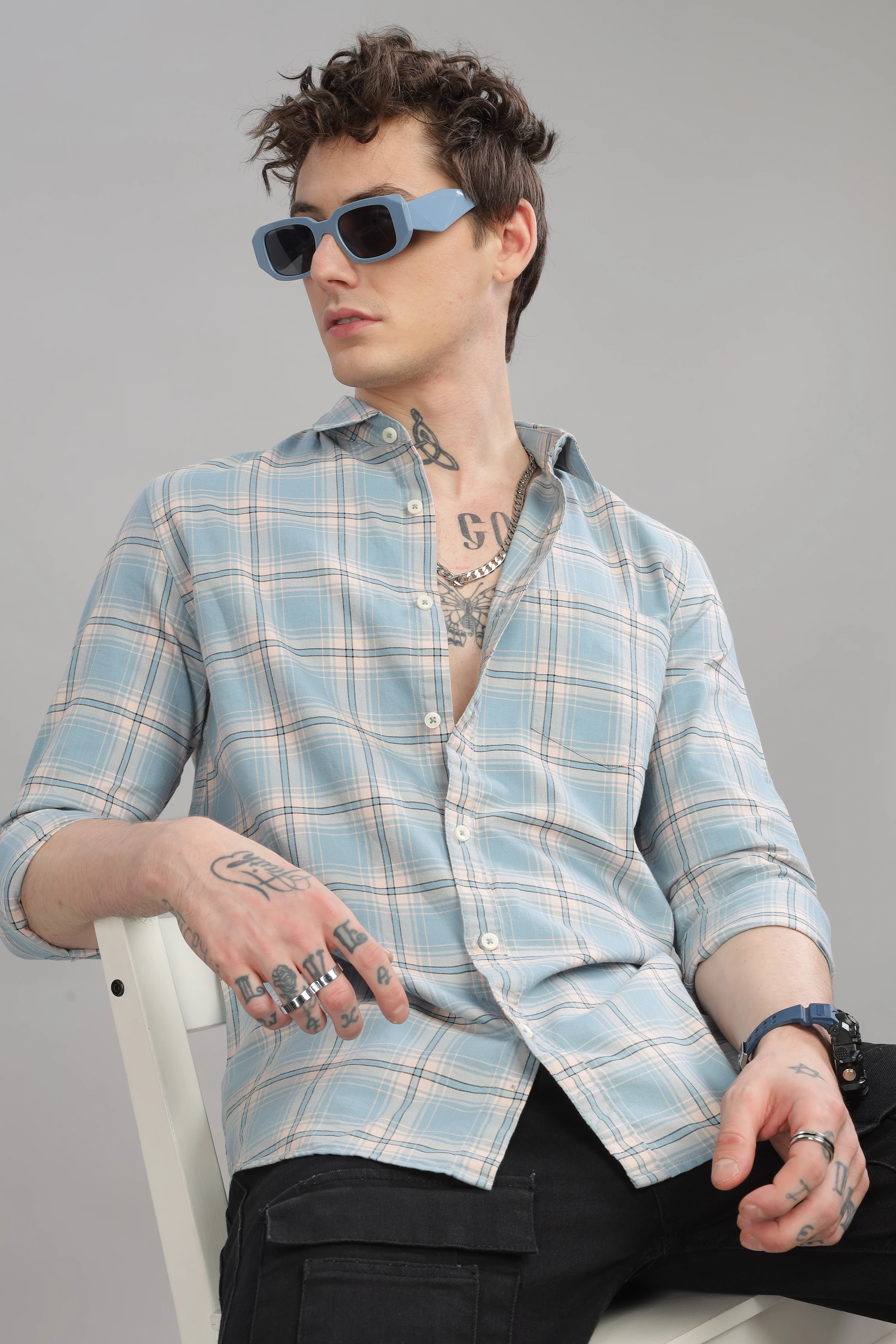 Men Blue Slim Fit Shirt