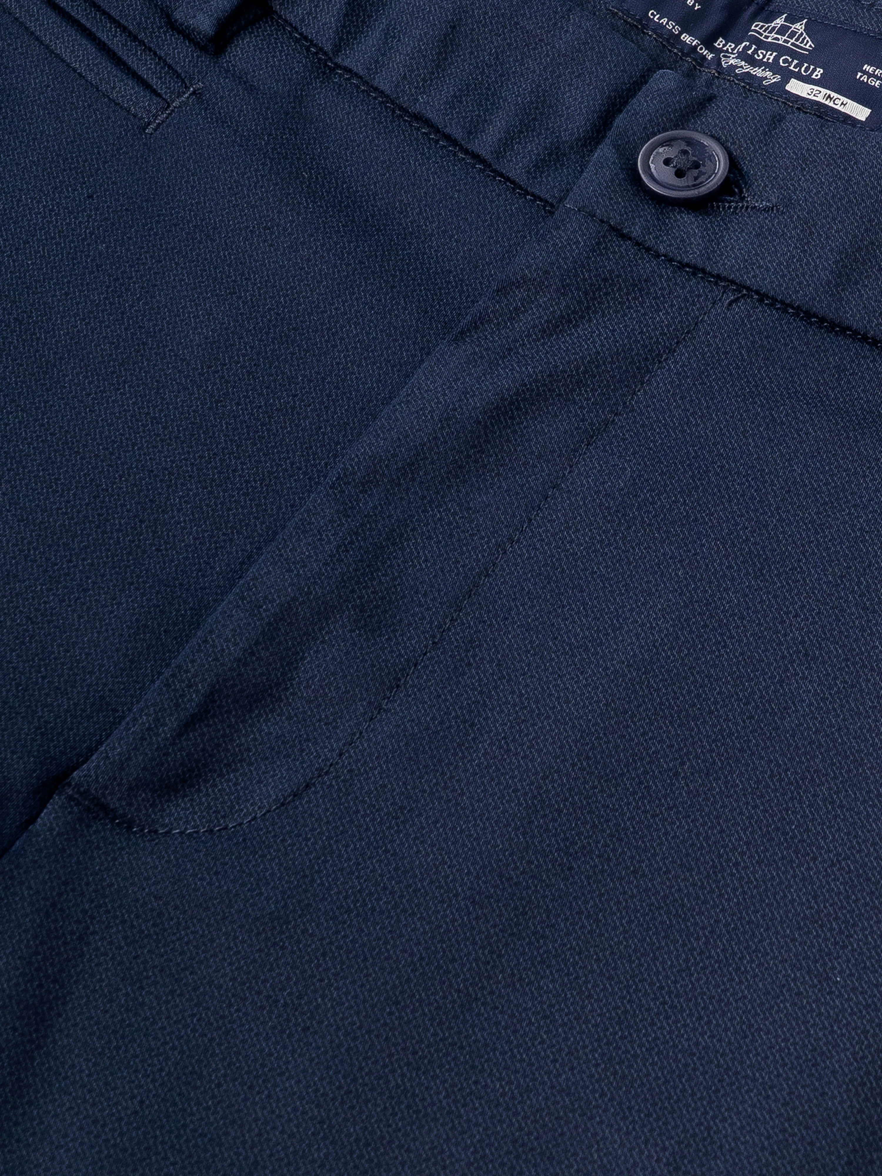 Men Blue Smart Slim Fit Chinos - Image 8