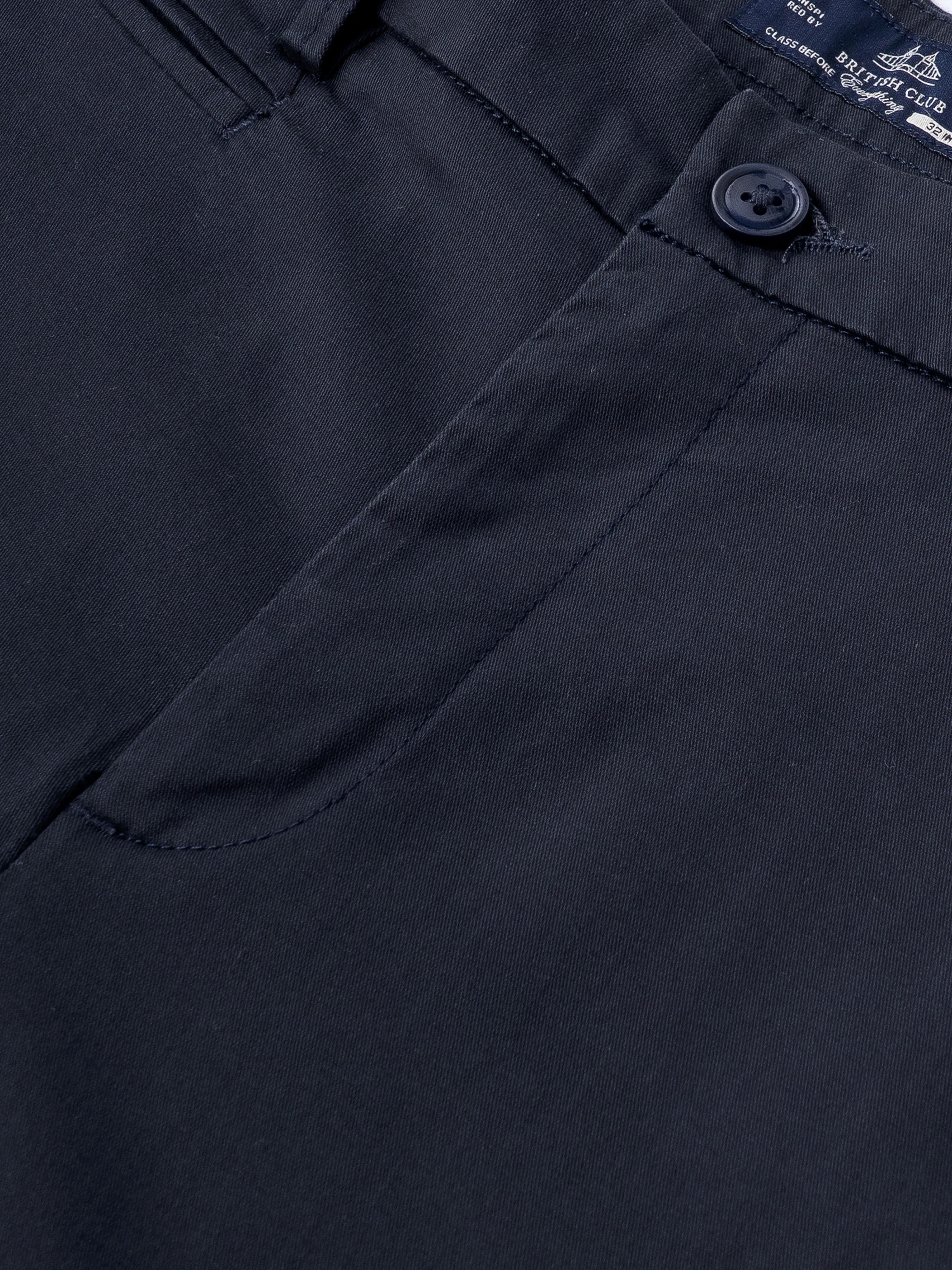 Men Blue Smart Slim Fit Chinos - Image 8
