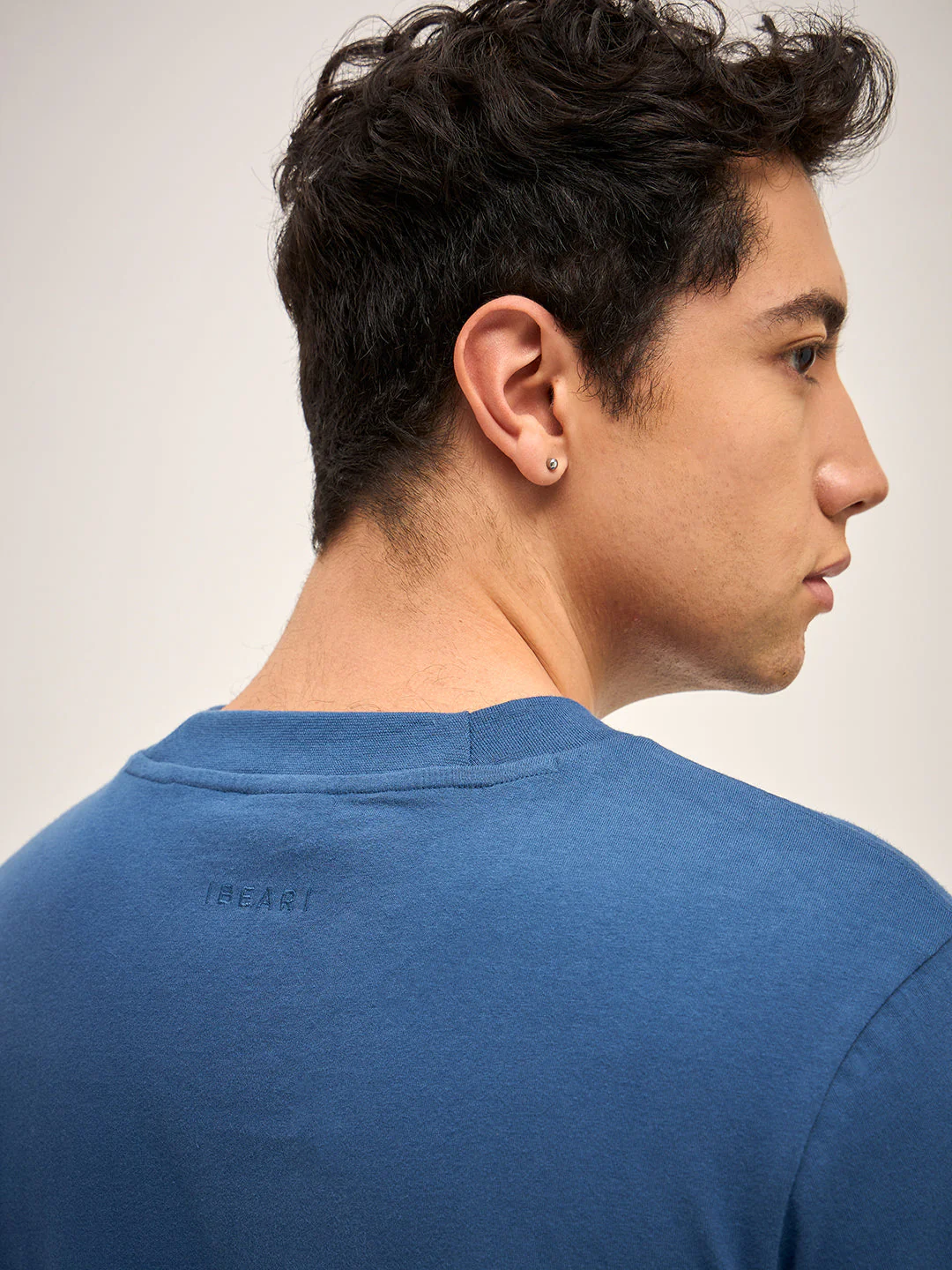 Men Blue Solid Crew Neck Regular Fit T-Shirt - Image 6