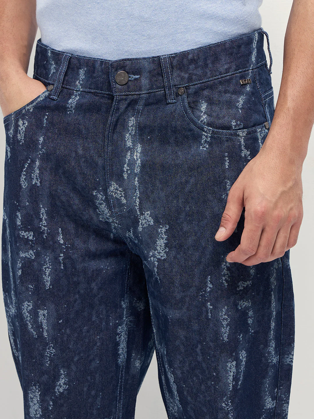 Men Blue Straight Fit Jeans - Image 5