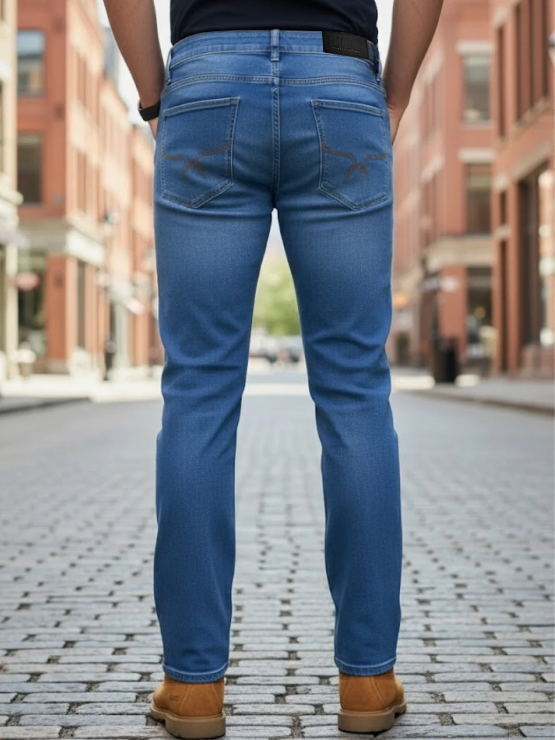 Men Blue Stretchable Jeans - Image 2