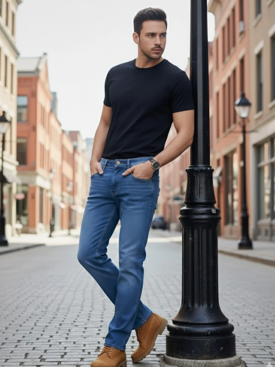 Men Blue Stretchable Jeans - Image 3