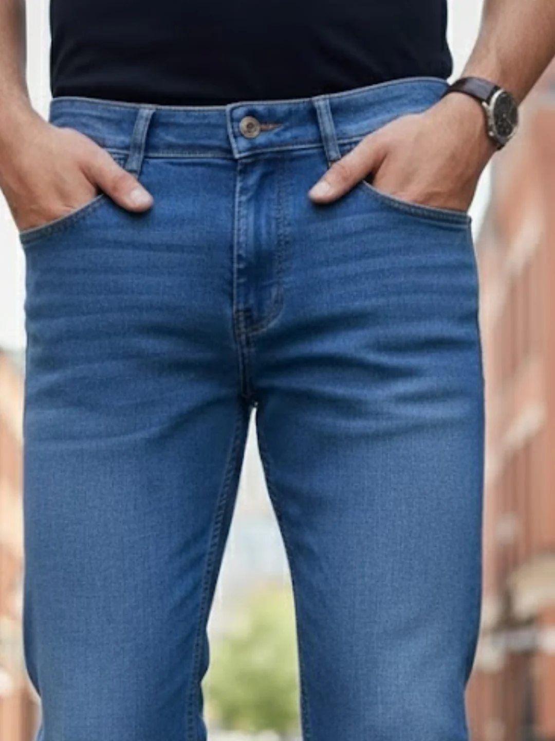 Men Blue Stretchable Jeans - Image 4