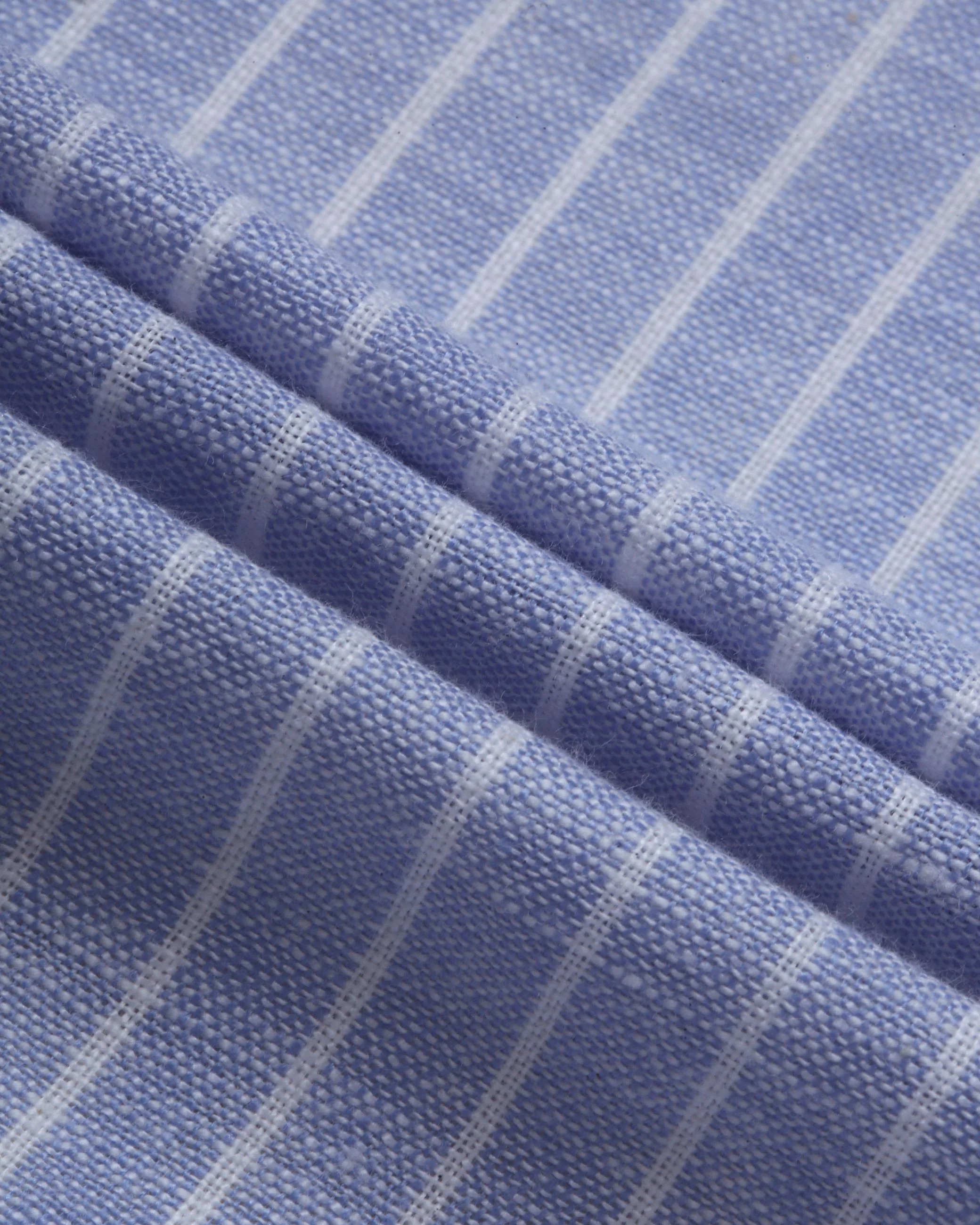 Men Blue Striped Shirt - Image 8